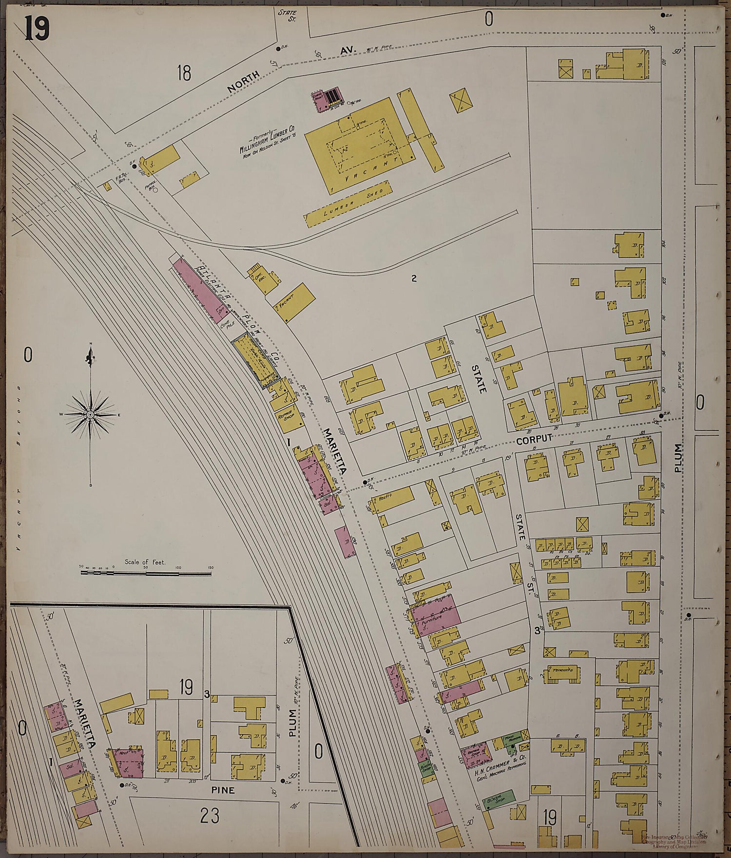 This old map of Atlanta, Fulton County, Georgia was created by Sanborn Map Company in 1899