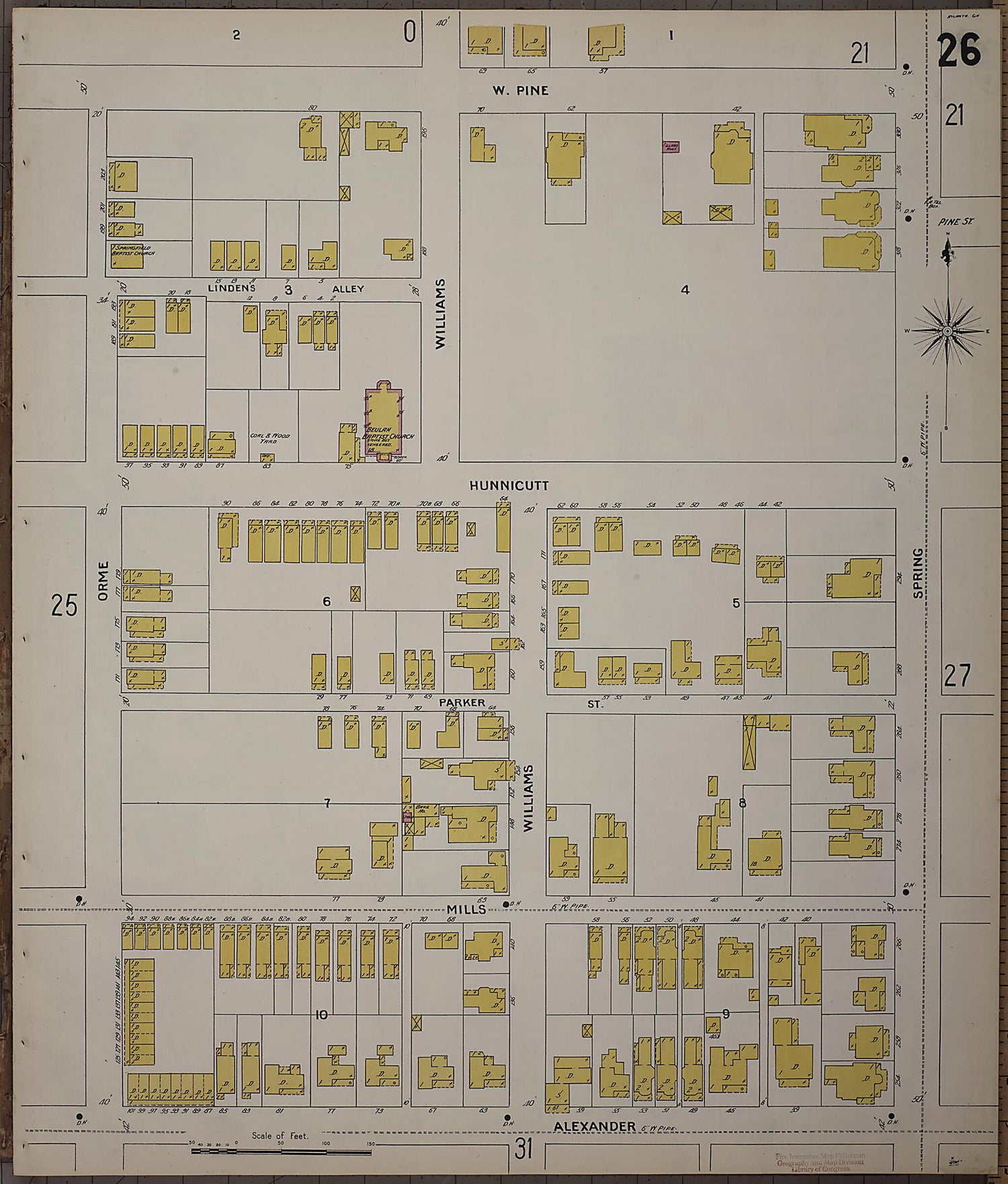 This old map of Atlanta, Fulton County, Georgia was created by Sanborn Map Company in 1899