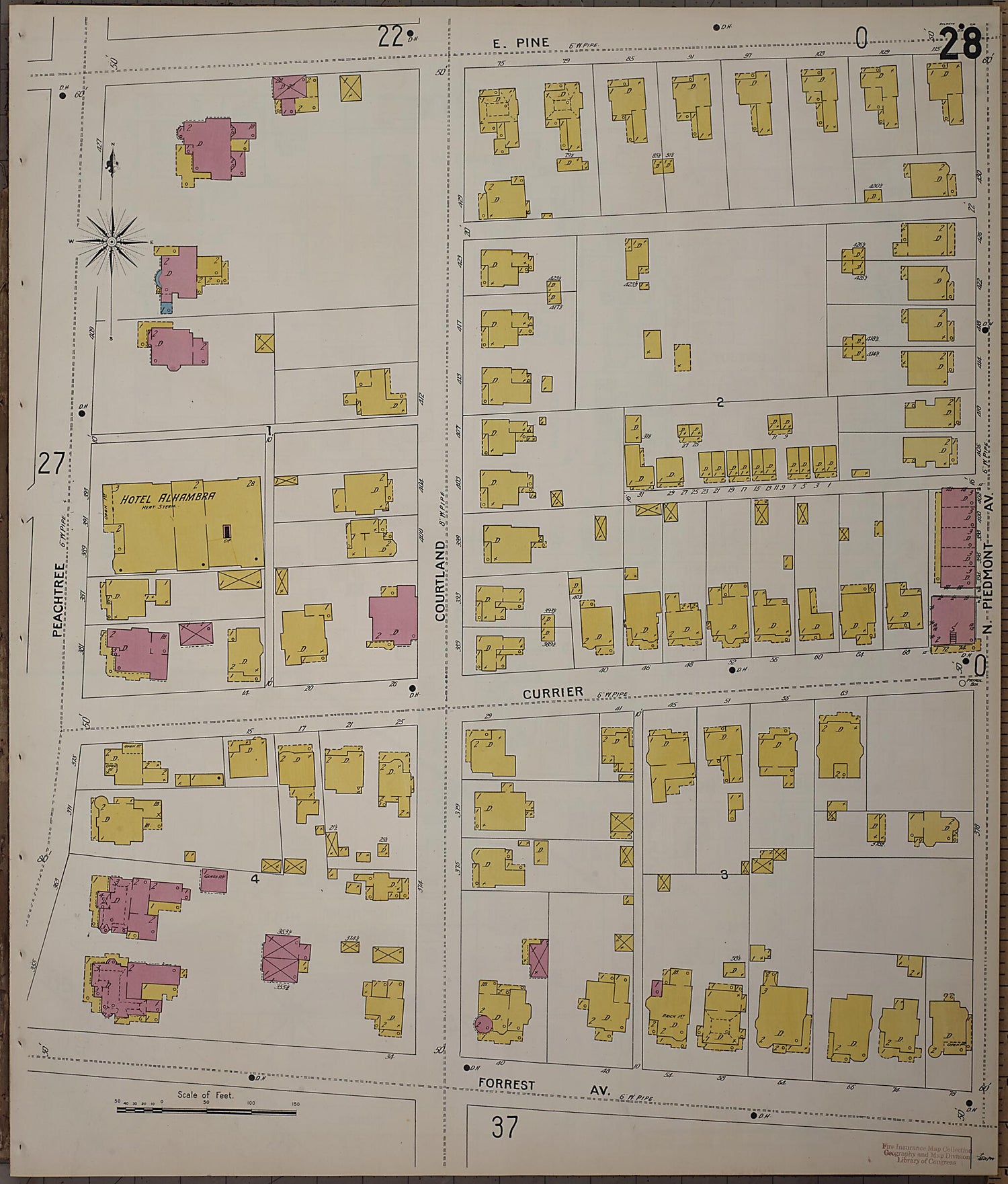 This old map of Atlanta, Fulton County, Georgia was created by Sanborn Map Company in 1899