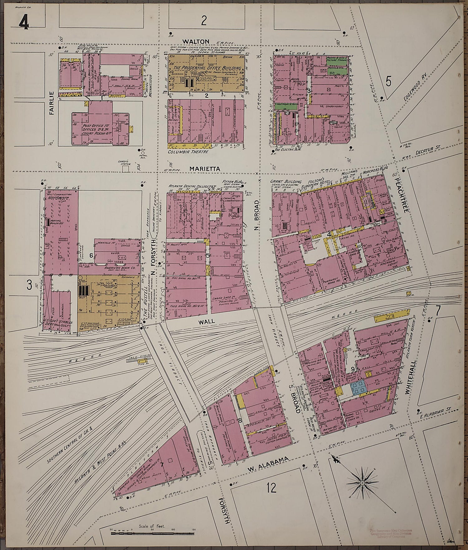 This old map of Atlanta, Fulton County, Georgia was created by Sanborn Map Company in 1899