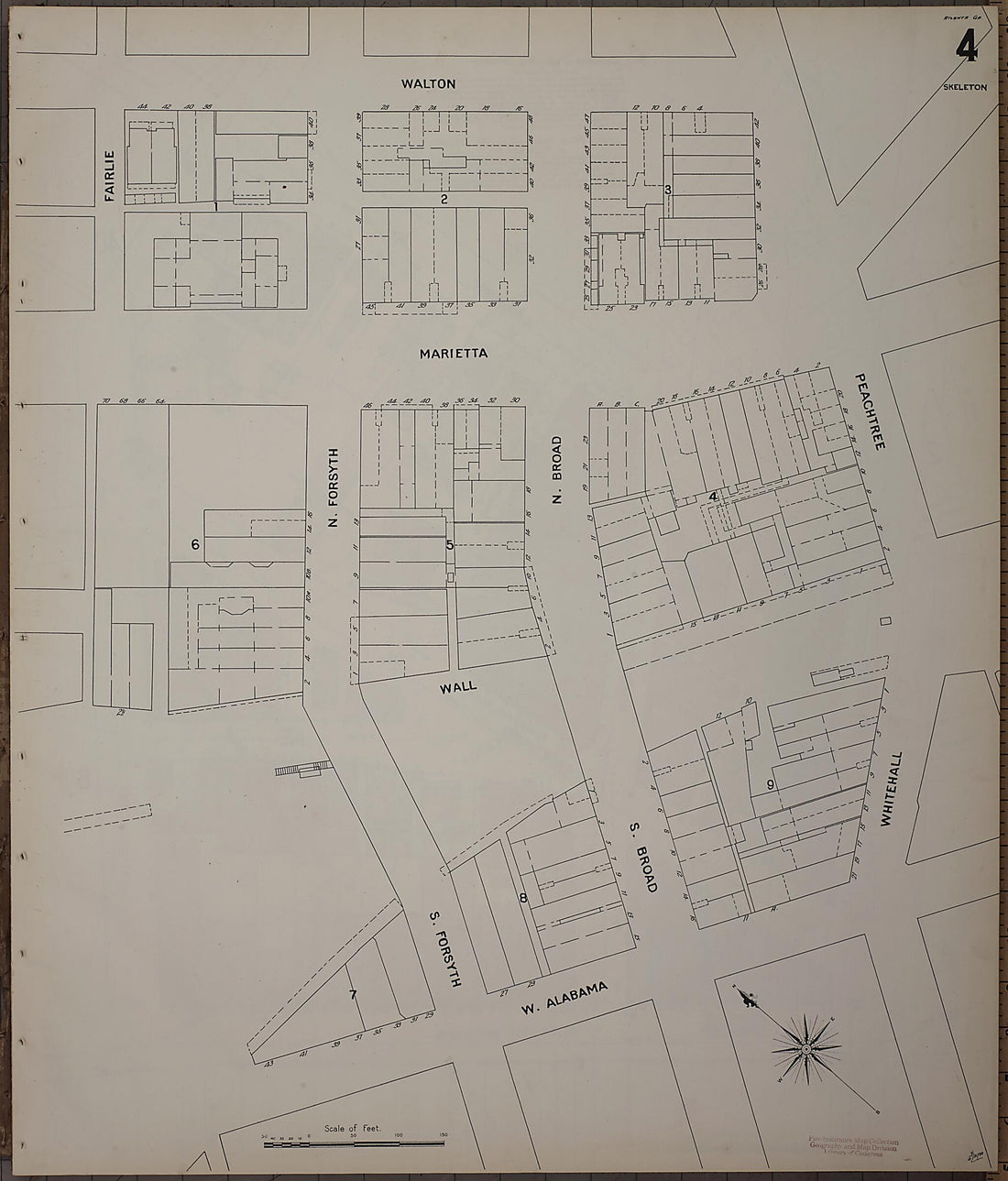 This old map of Atlanta, Fulton County, Georgia was created by Sanborn Map Company in 1899