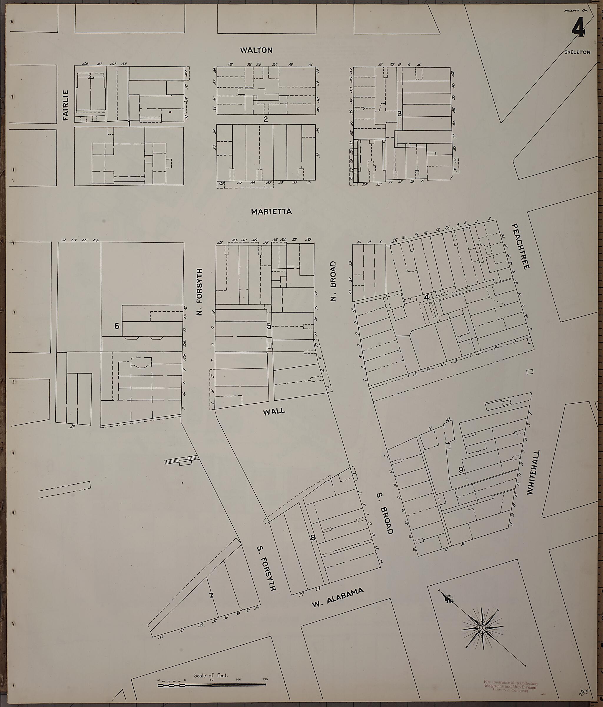 This old map of Atlanta, Fulton County, Georgia was created by Sanborn Map Company in 1899