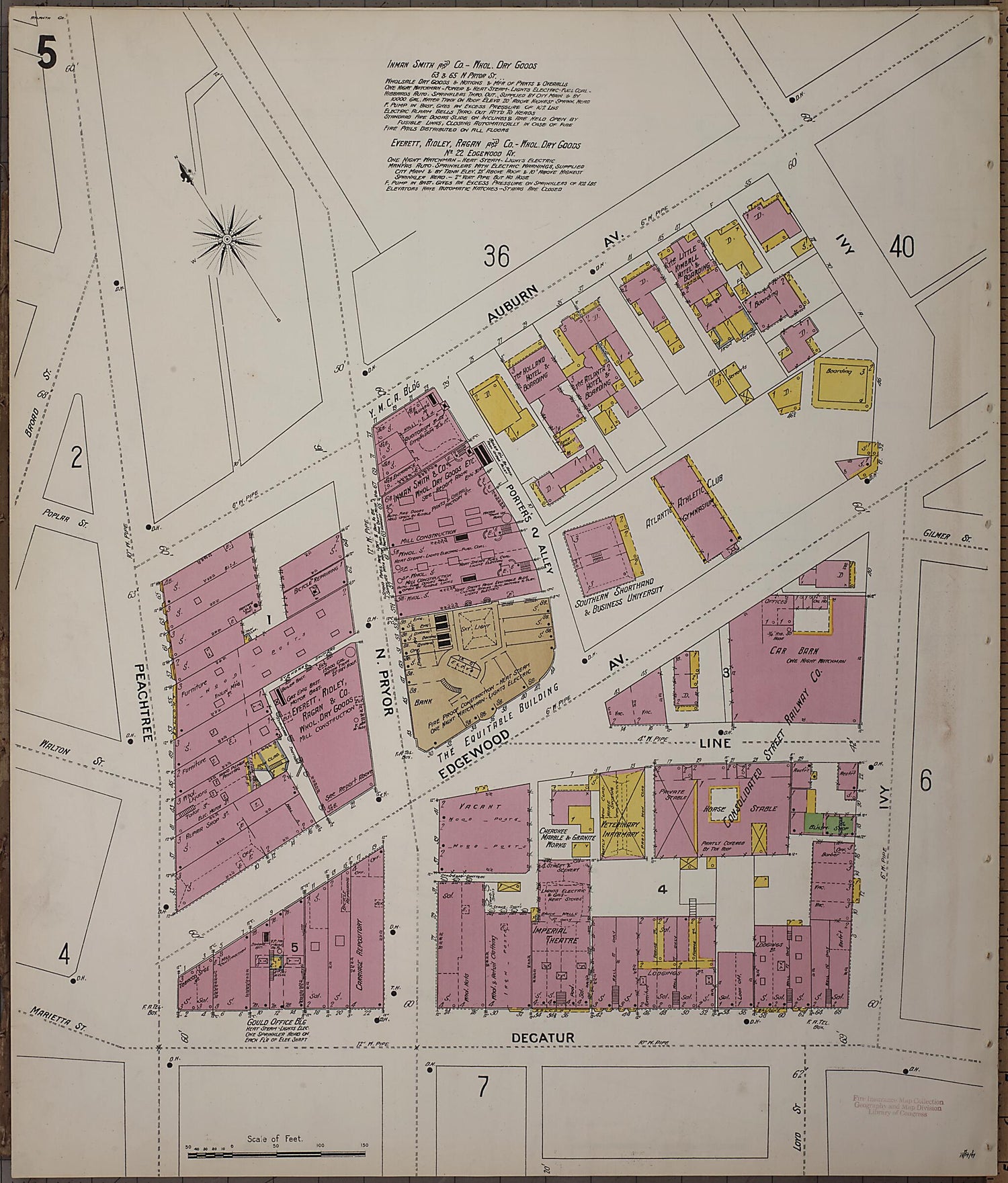 This old map of Atlanta, Fulton County, Georgia was created by Sanborn Map Company in 1899