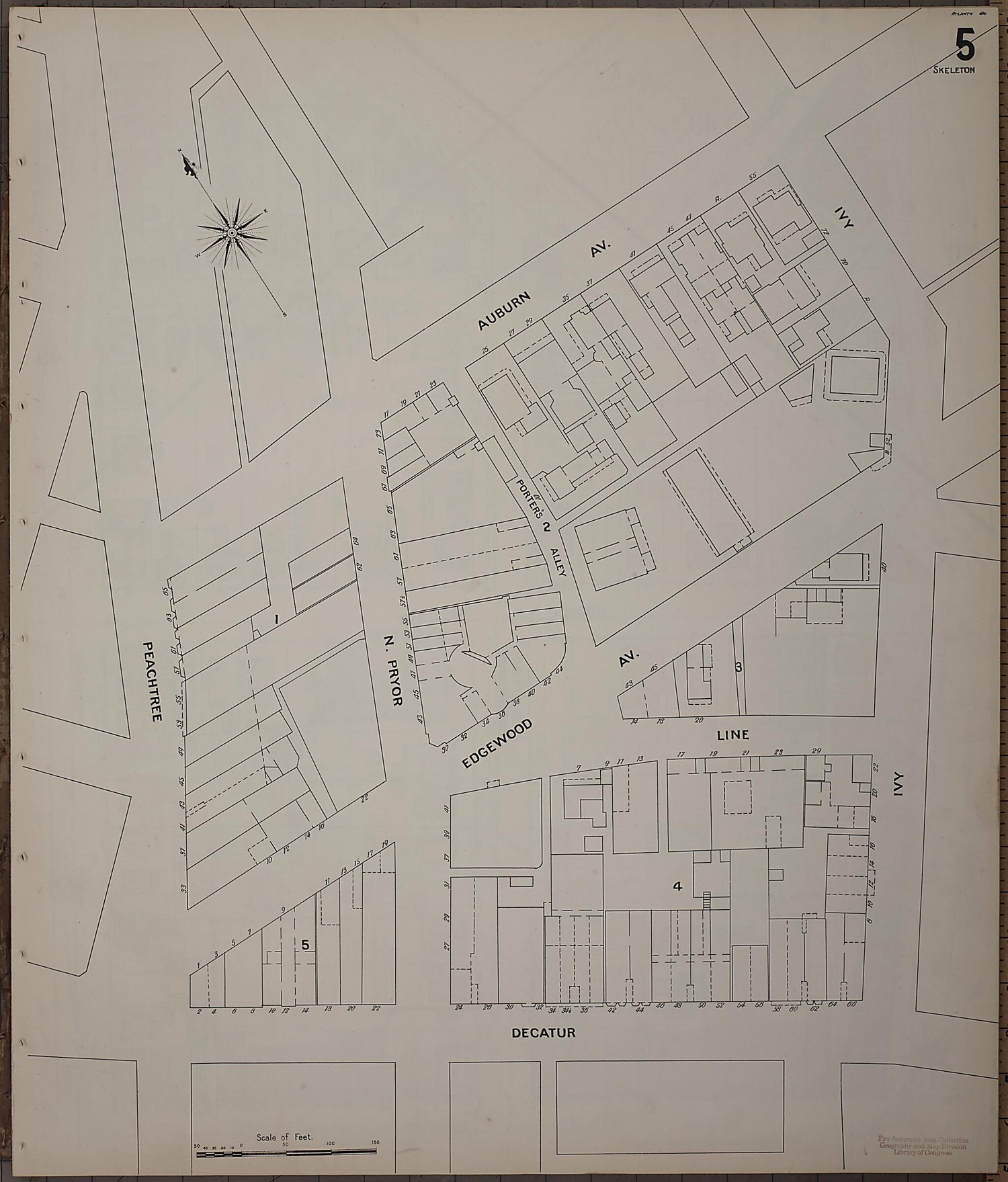 This old map of Atlanta, Fulton County, Georgia was created by Sanborn Map Company in 1899