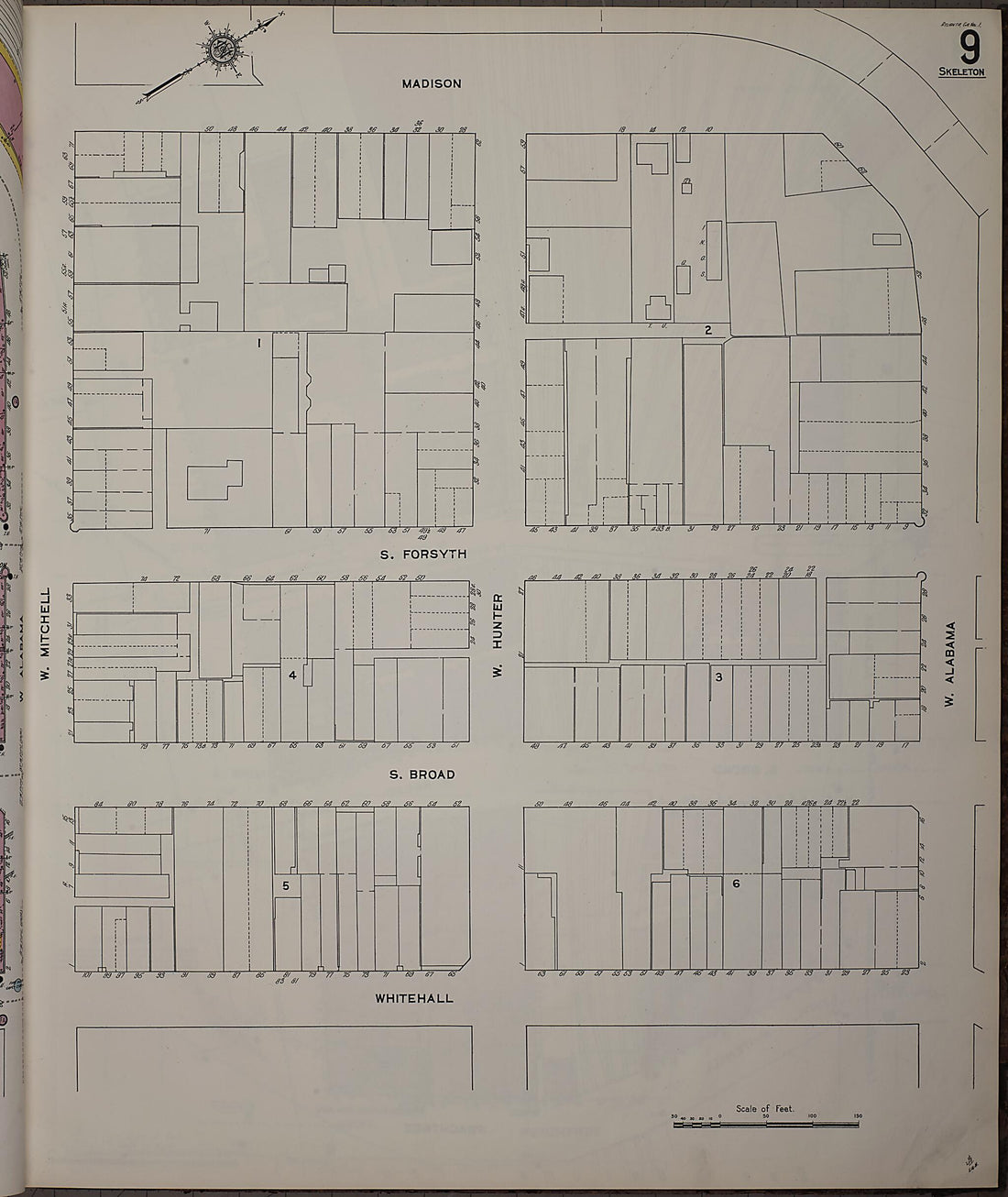 This old map of Atlanta, Fulton County, Georgia was created by Sanborn Map Company in 1911