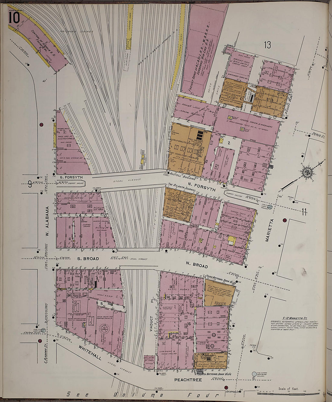 This old map of Atlanta, Fulton County, Georgia was created by Sanborn Map Company in 1911