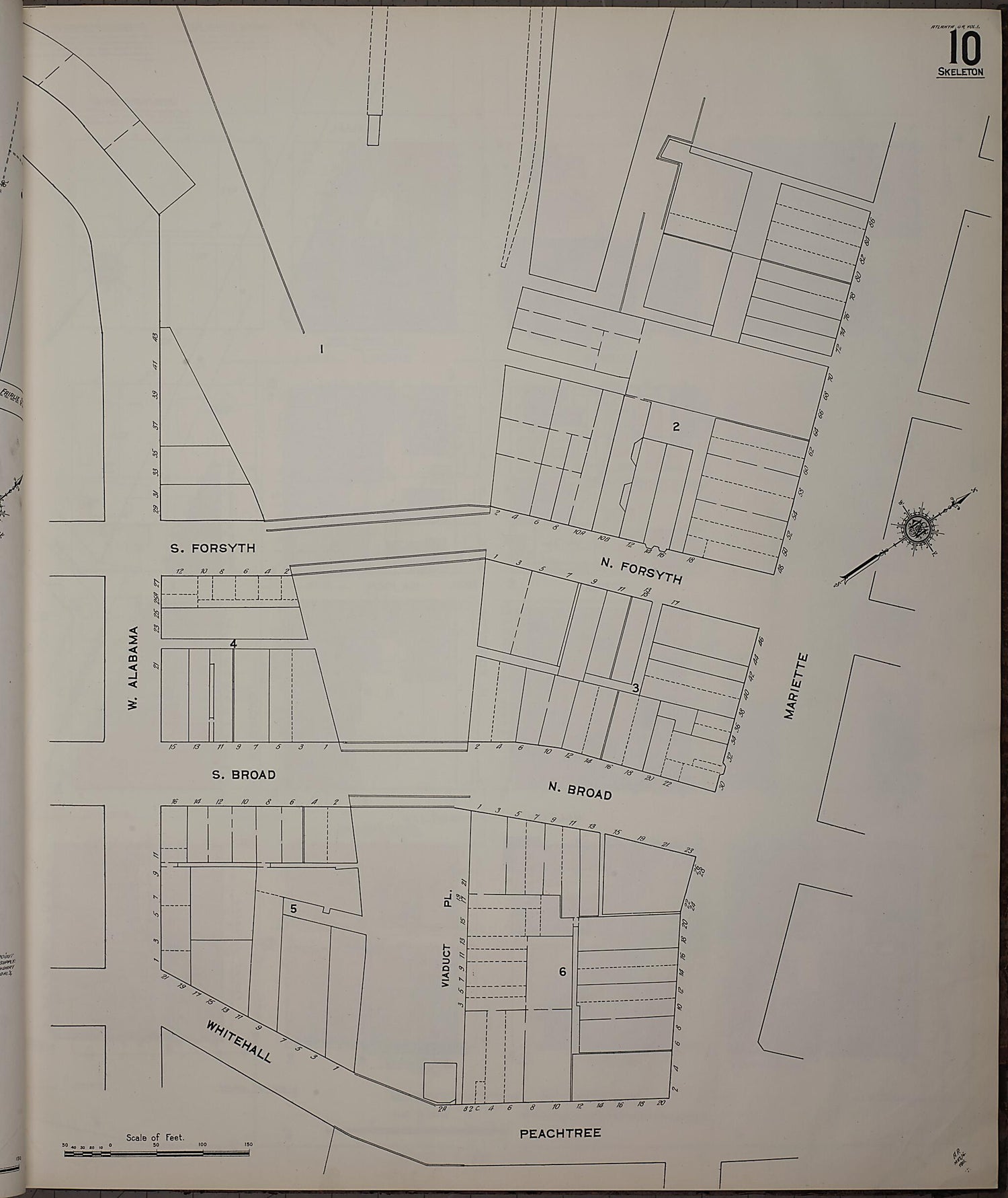 This old map of Atlanta, Fulton County, Georgia was created by Sanborn Map Company in 1911