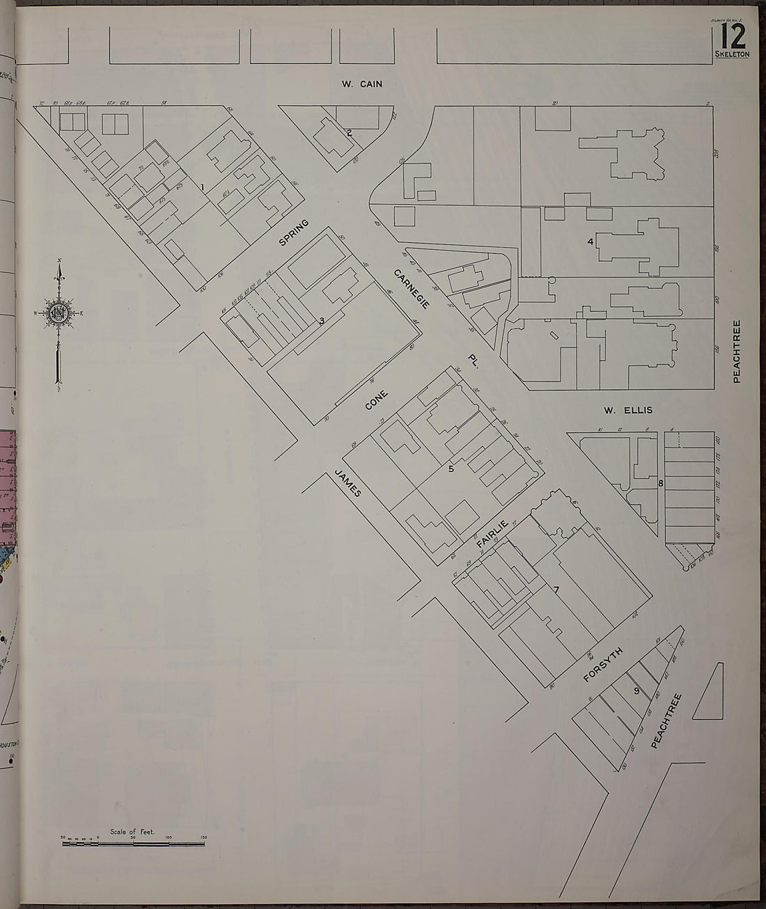 This old map of Atlanta, Fulton County, Georgia was created by Sanborn Map Company in 1911