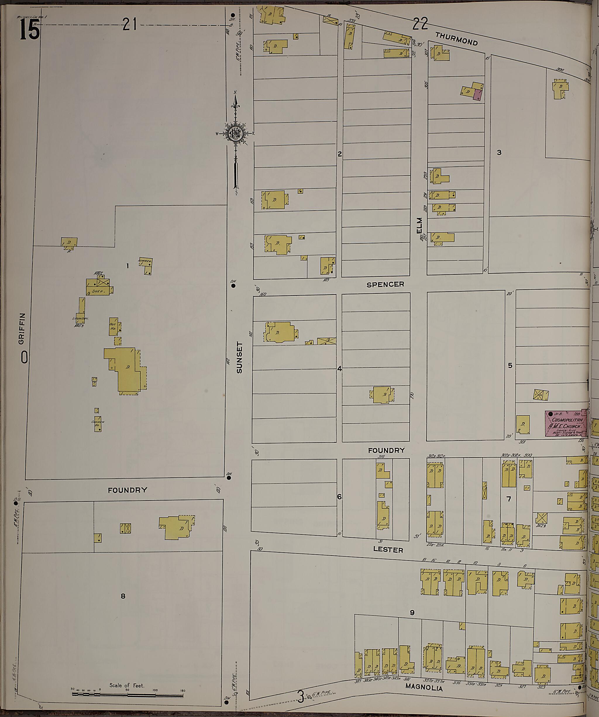 This old map of Atlanta, Fulton County, Georgia was created by Sanborn Map Company in 1911