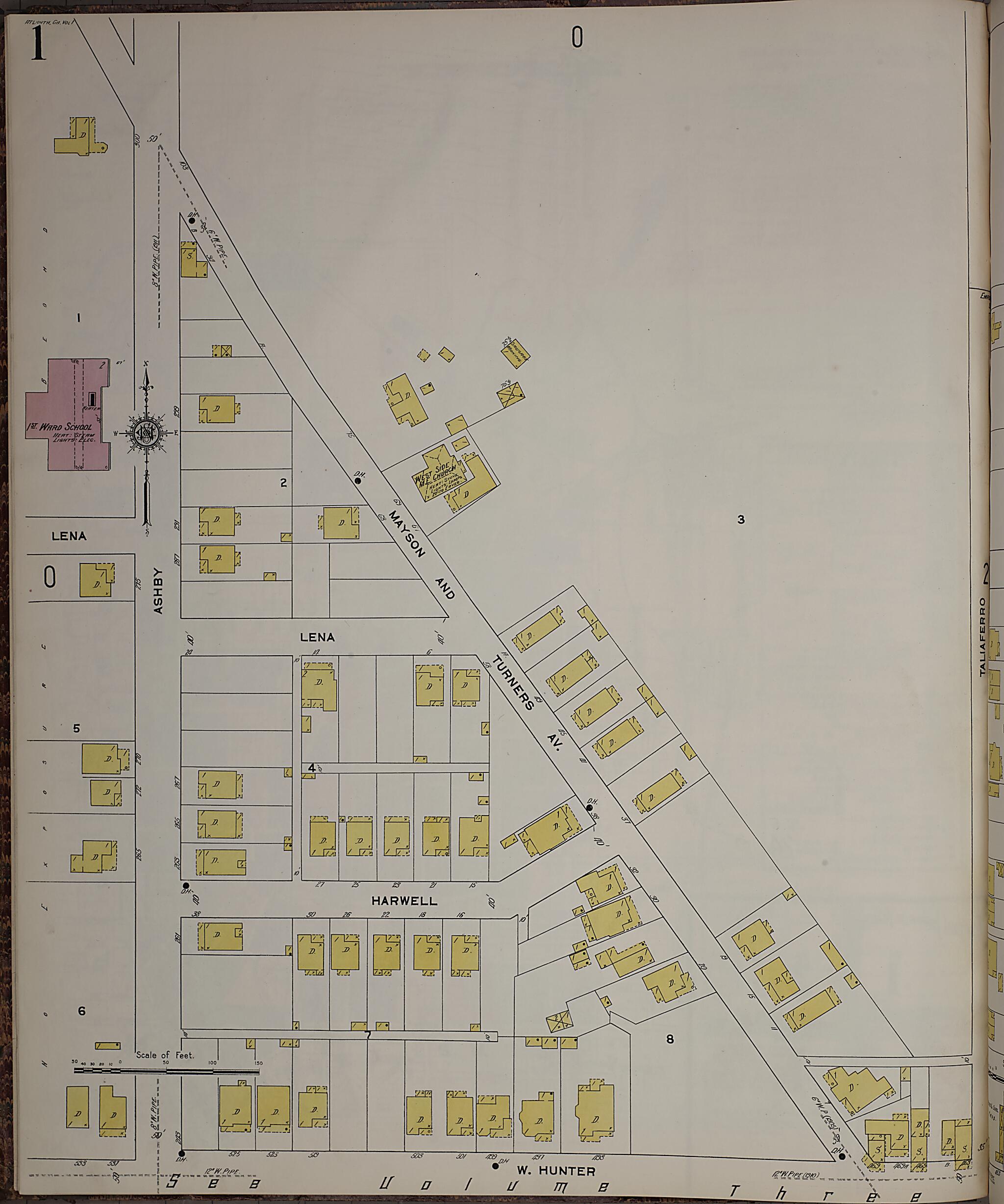 This old map of Atlanta, Fulton County, Georgia was created by Sanborn Map Company in 1911