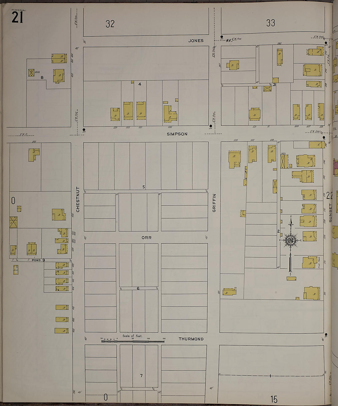 This old map of Atlanta, Fulton County, Georgia was created by Sanborn Map Company in 1911