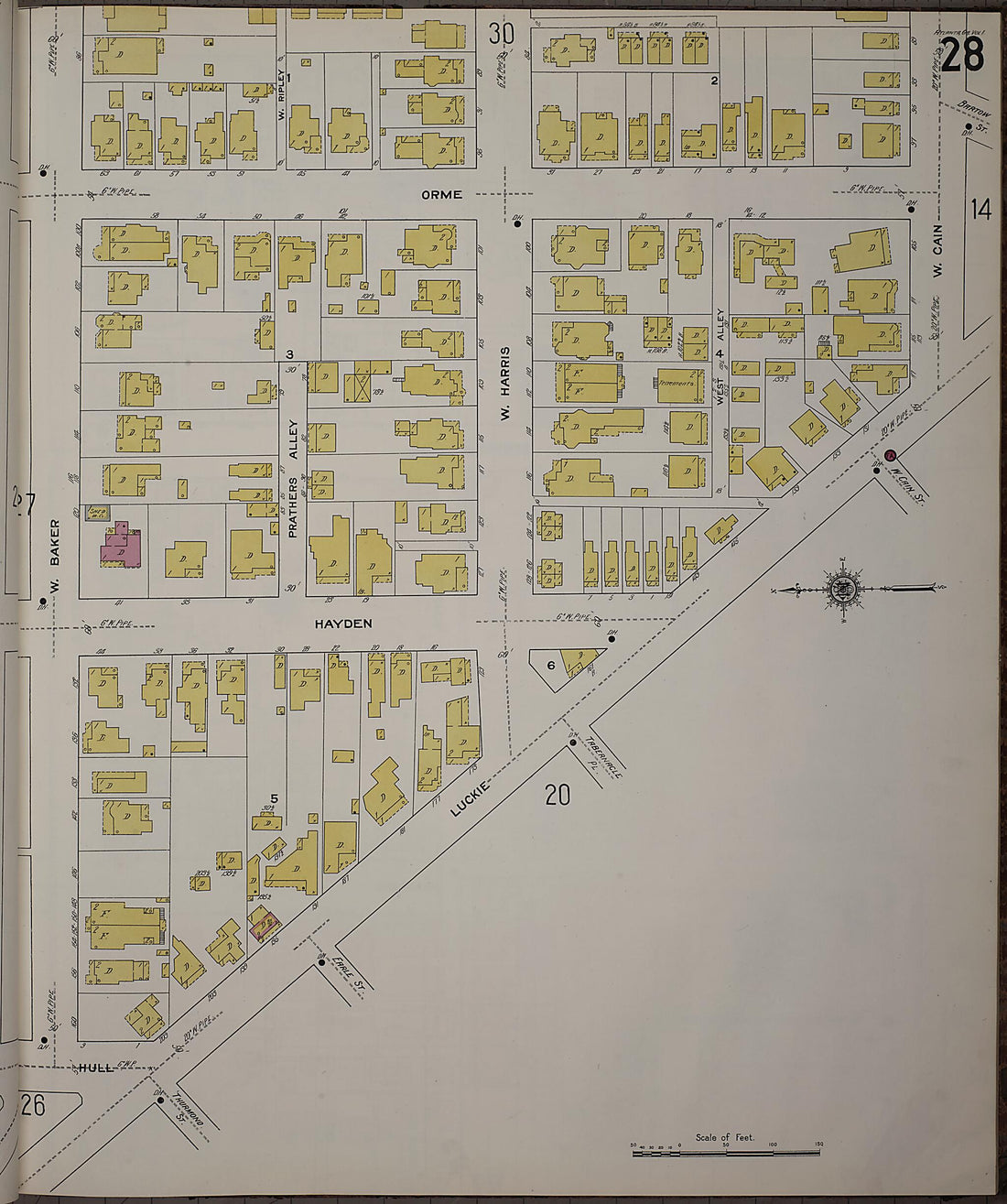 This old map of Atlanta, Fulton County, Georgia was created by Sanborn Map Company in 1911