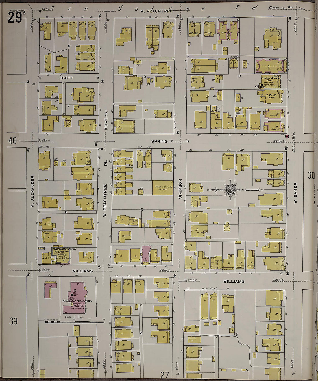 This old map of Atlanta, Fulton County, Georgia was created by Sanborn Map Company in 1911