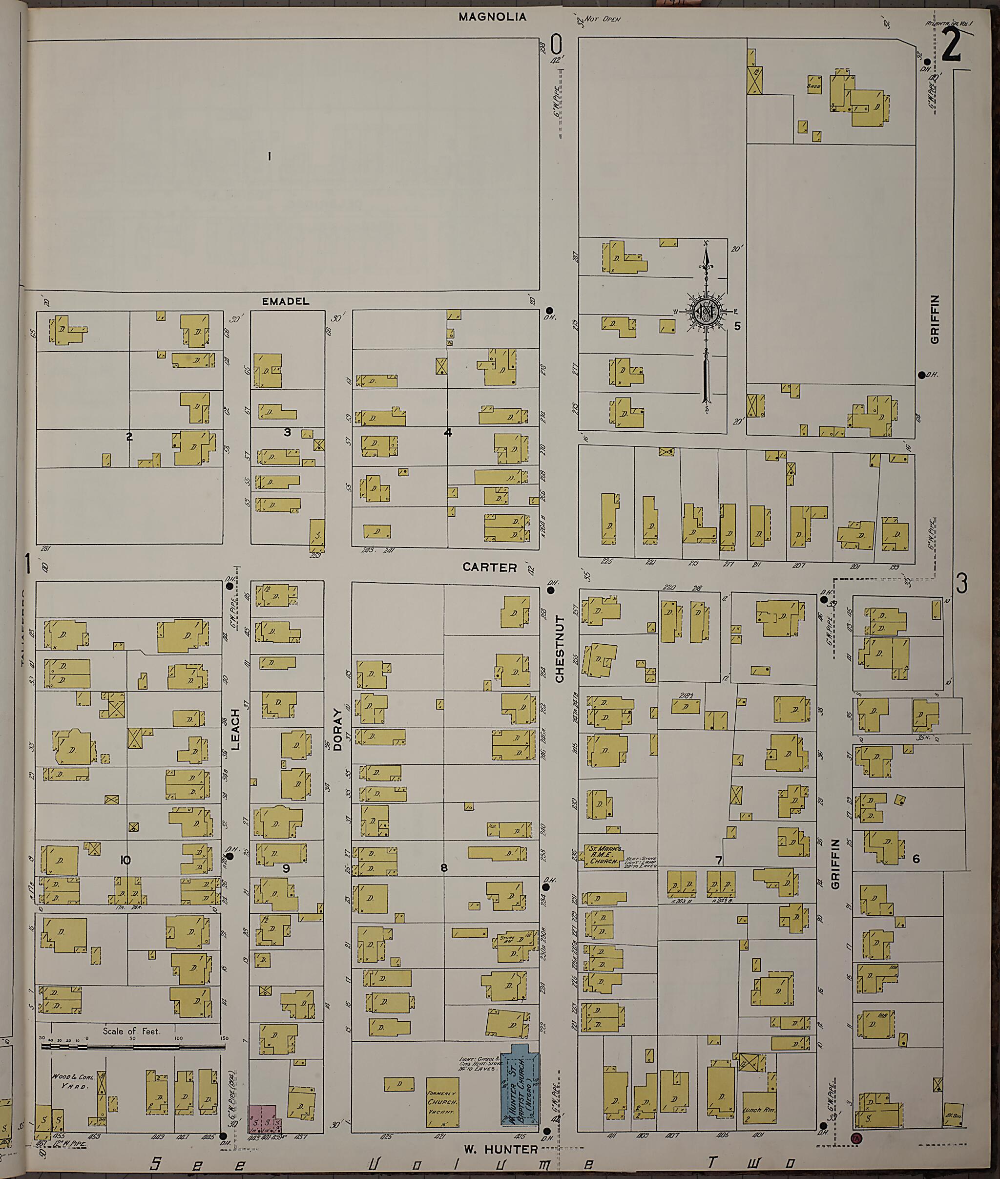 This old map of Atlanta, Fulton County, Georgia was created by Sanborn Map Company in 1911