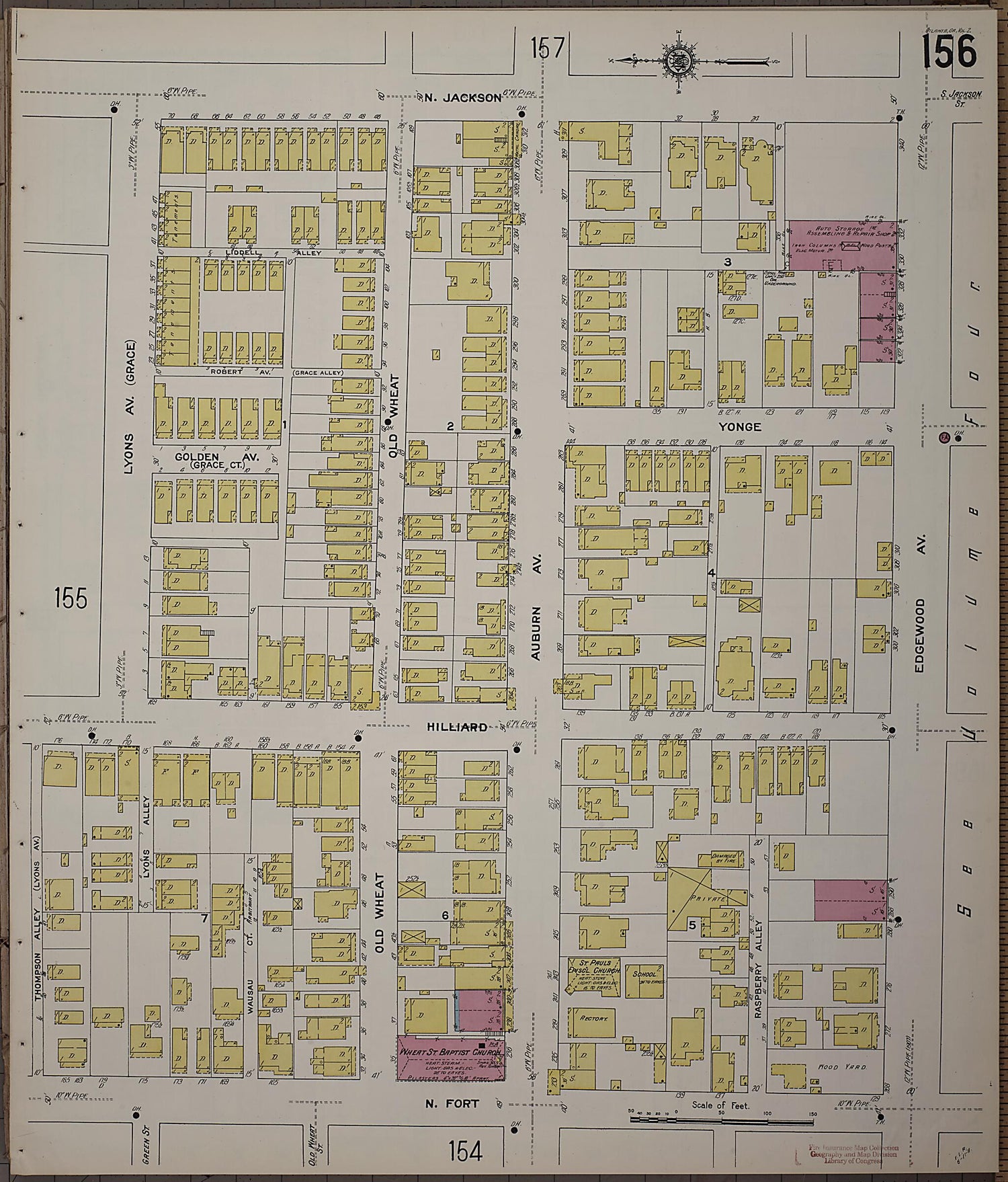 This old map of Atlanta, Fulton County, Georgia was created by Sanborn Map Company in 1911