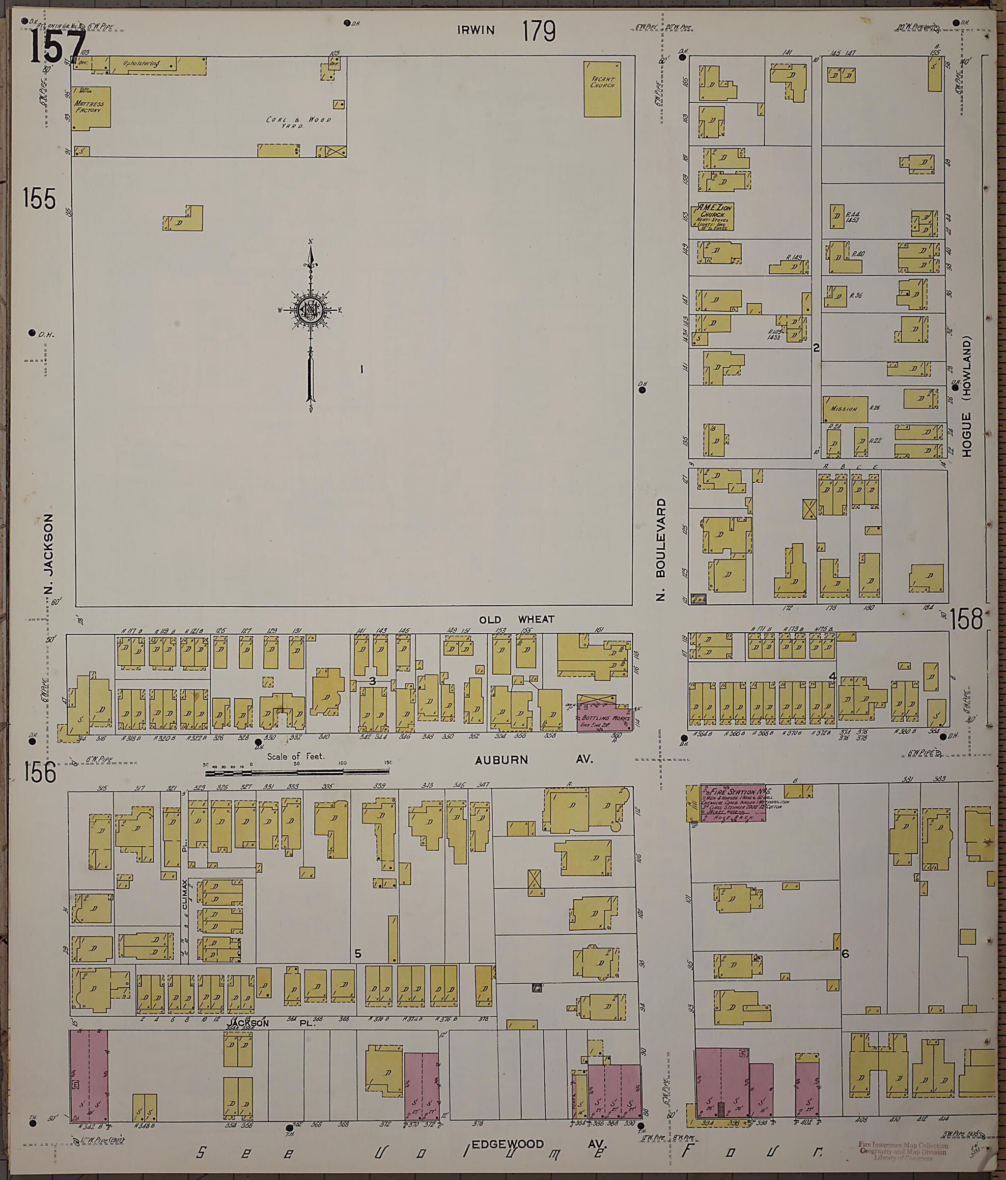 This old map of Atlanta, Fulton County, Georgia was created by Sanborn Map Company in 1911