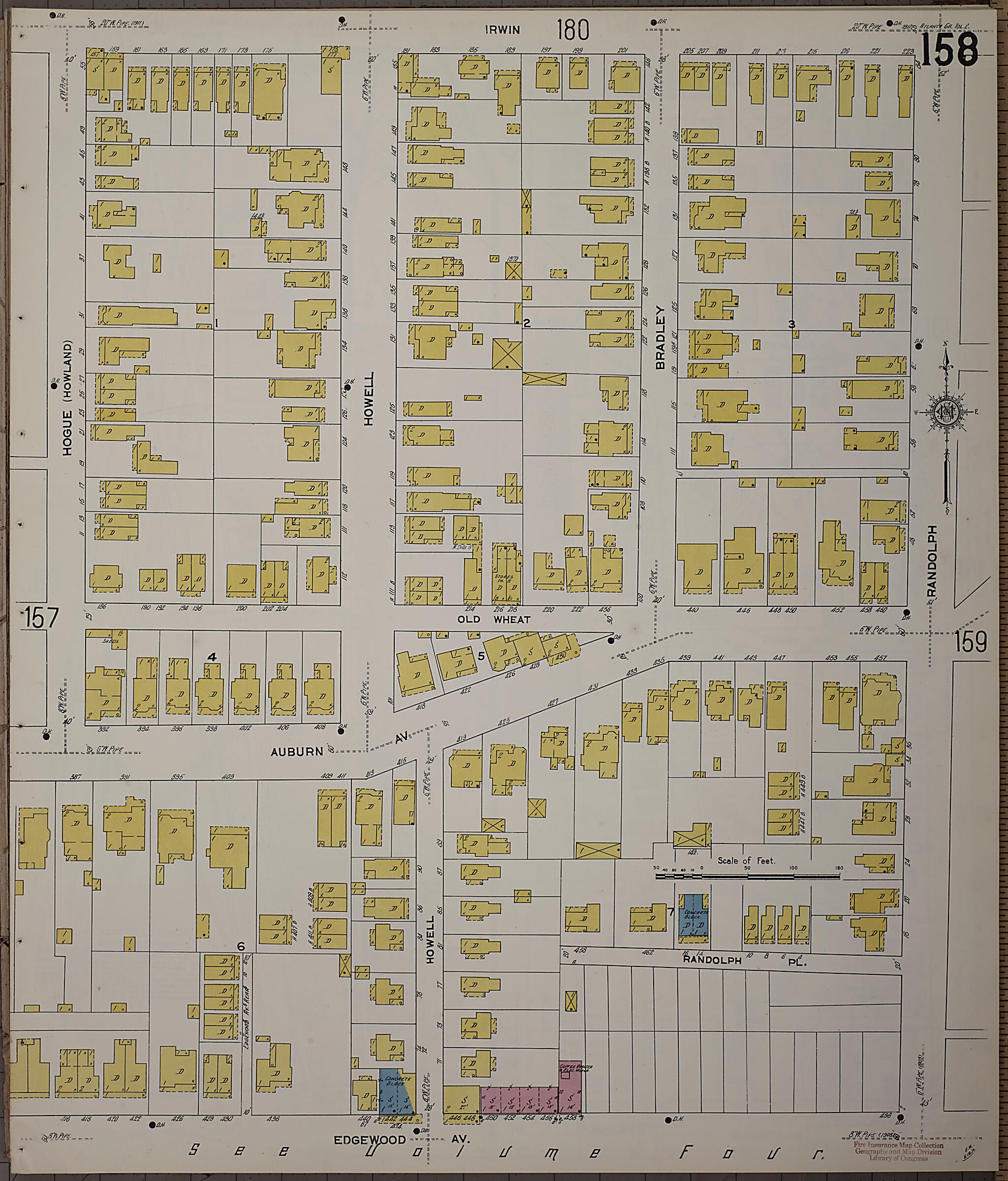 This old map of Atlanta, Fulton County, Georgia was created by Sanborn Map Company in 1911