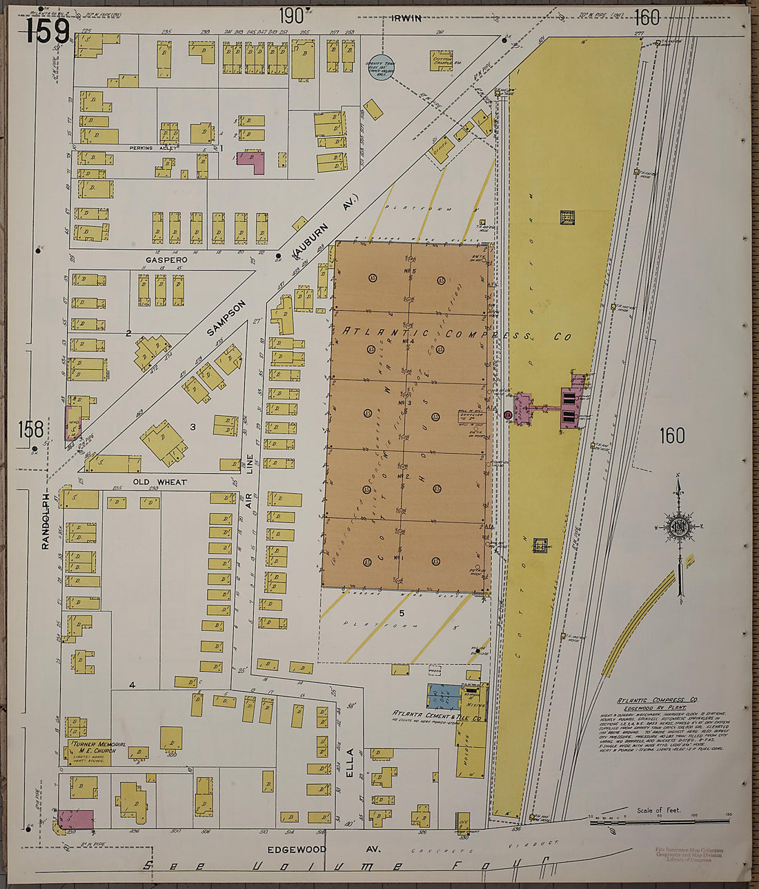 This old map of Atlanta, Fulton County, Georgia was created by Sanborn Map Company in 1911