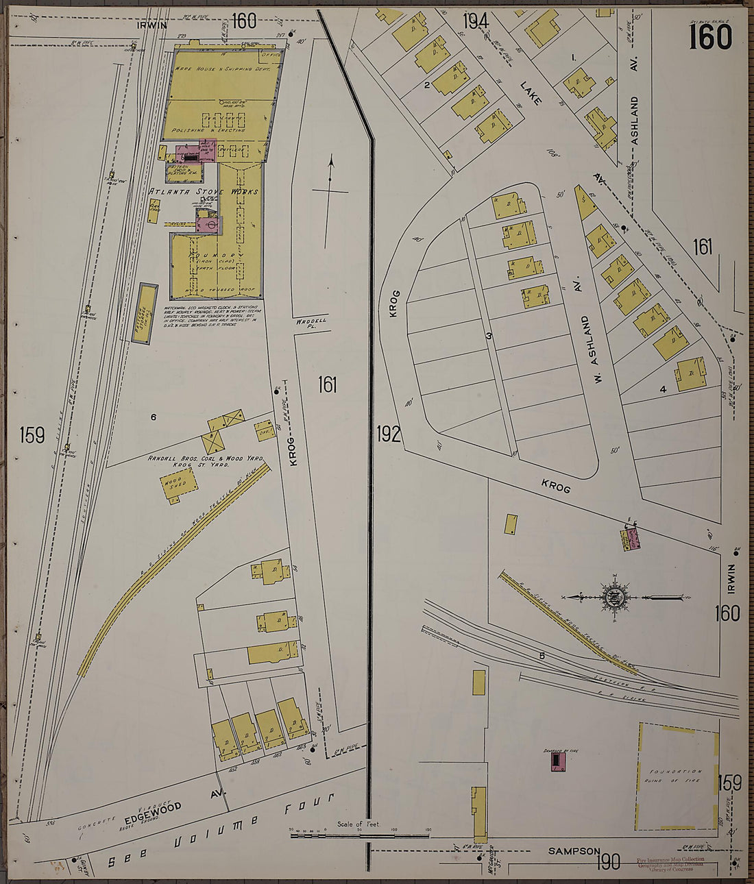 This old map of Atlanta, Fulton County, Georgia was created by Sanborn Map Company in 1911