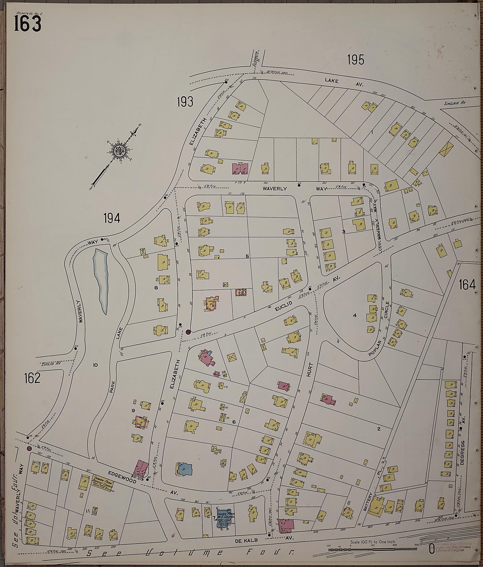 This old map of Atlanta, Fulton County, Georgia was created by Sanborn Map Company in 1911