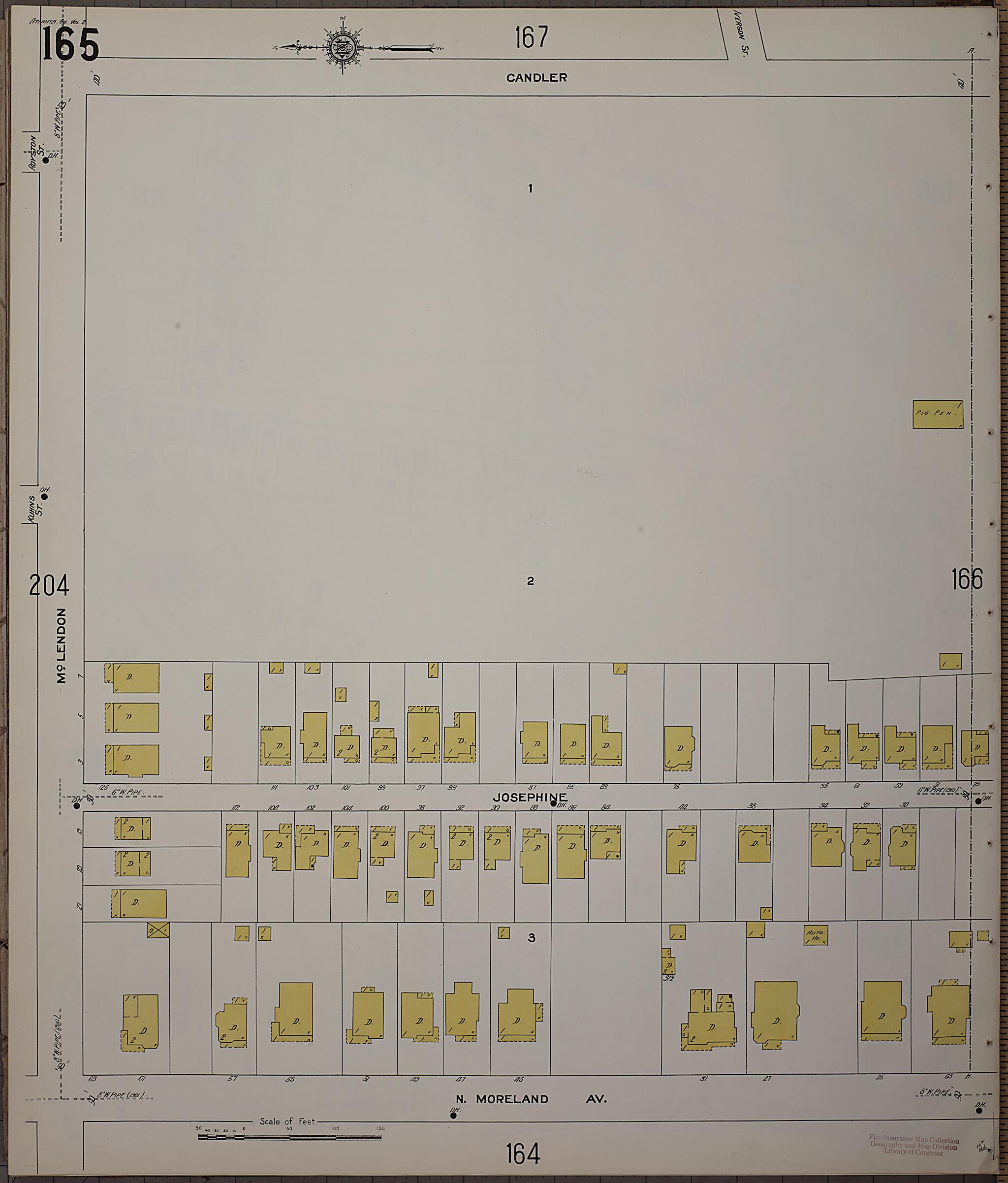 This old map of Atlanta, Fulton County, Georgia was created by Sanborn Map Company in 1911