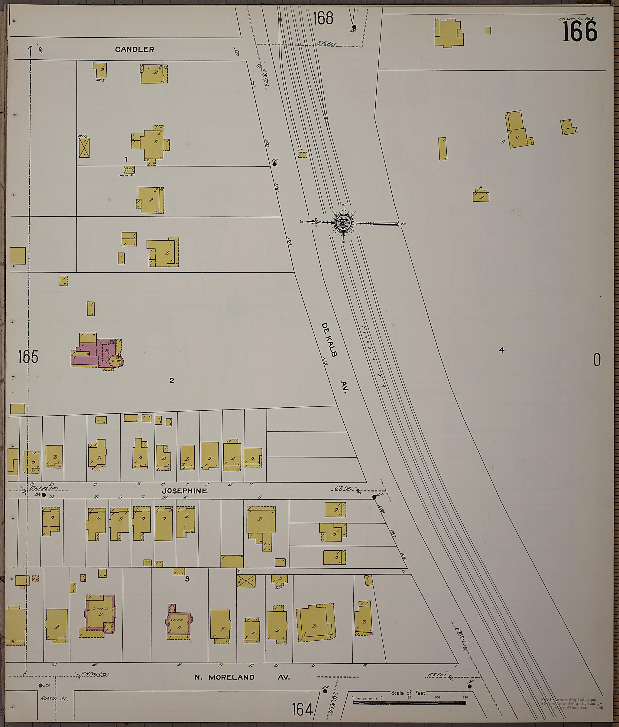 This old map of Atlanta, Fulton County, Georgia was created by Sanborn Map Company in 1911