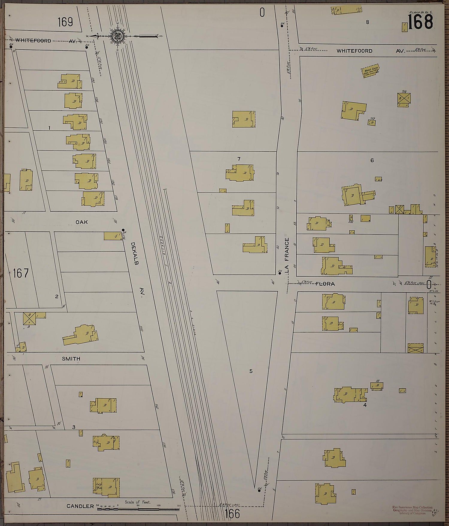 This old map of Atlanta, Fulton County, Georgia was created by Sanborn Map Company in 1911