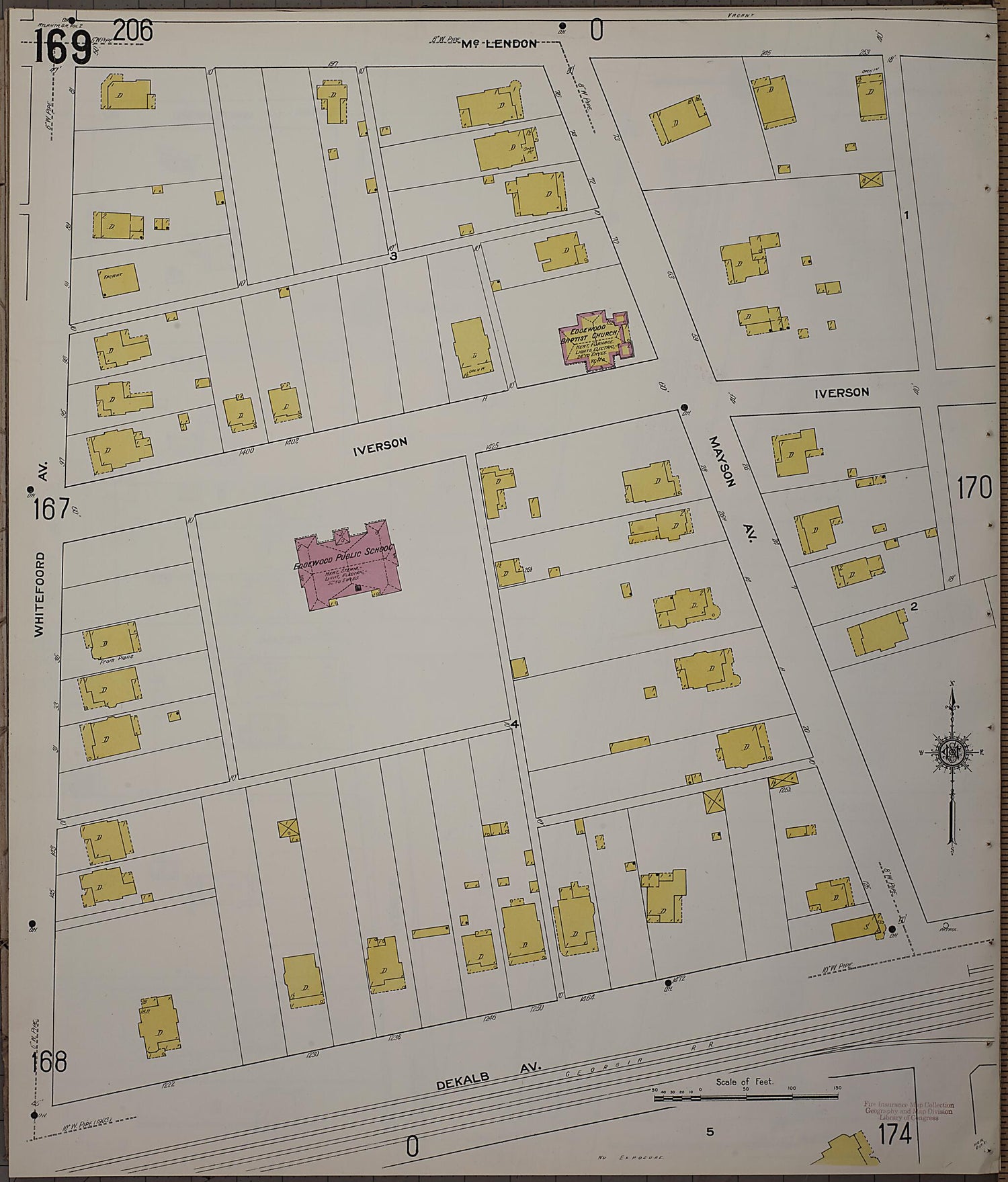 This old map of Atlanta, Fulton County, Georgia was created by Sanborn Map Company in 1911