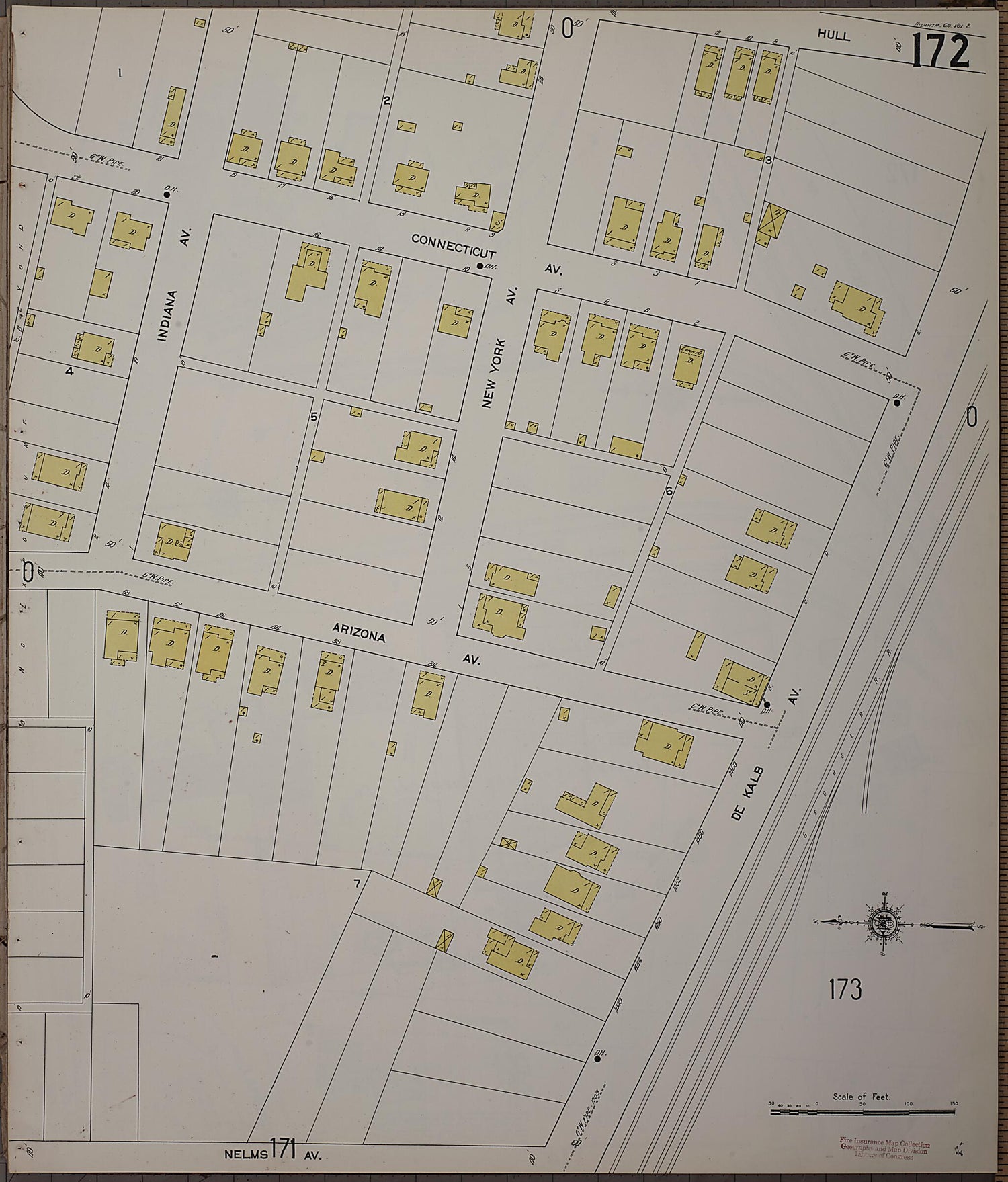 This old map of Atlanta, Fulton County, Georgia was created by Sanborn Map Company in 1911