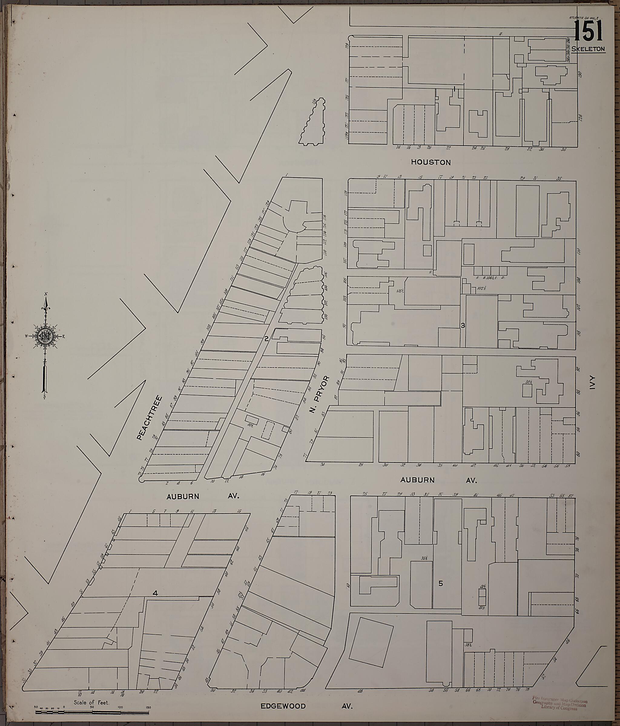 This old map of Atlanta, Fulton County, Georgia was created by Sanborn Map Company in 1911