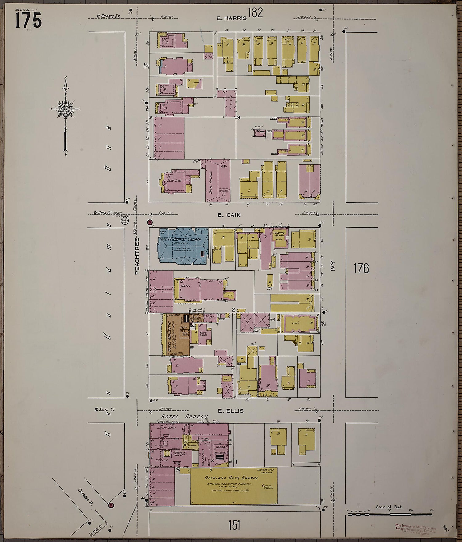 This old map of Atlanta, Fulton County, Georgia was created by Sanborn Map Company in 1911