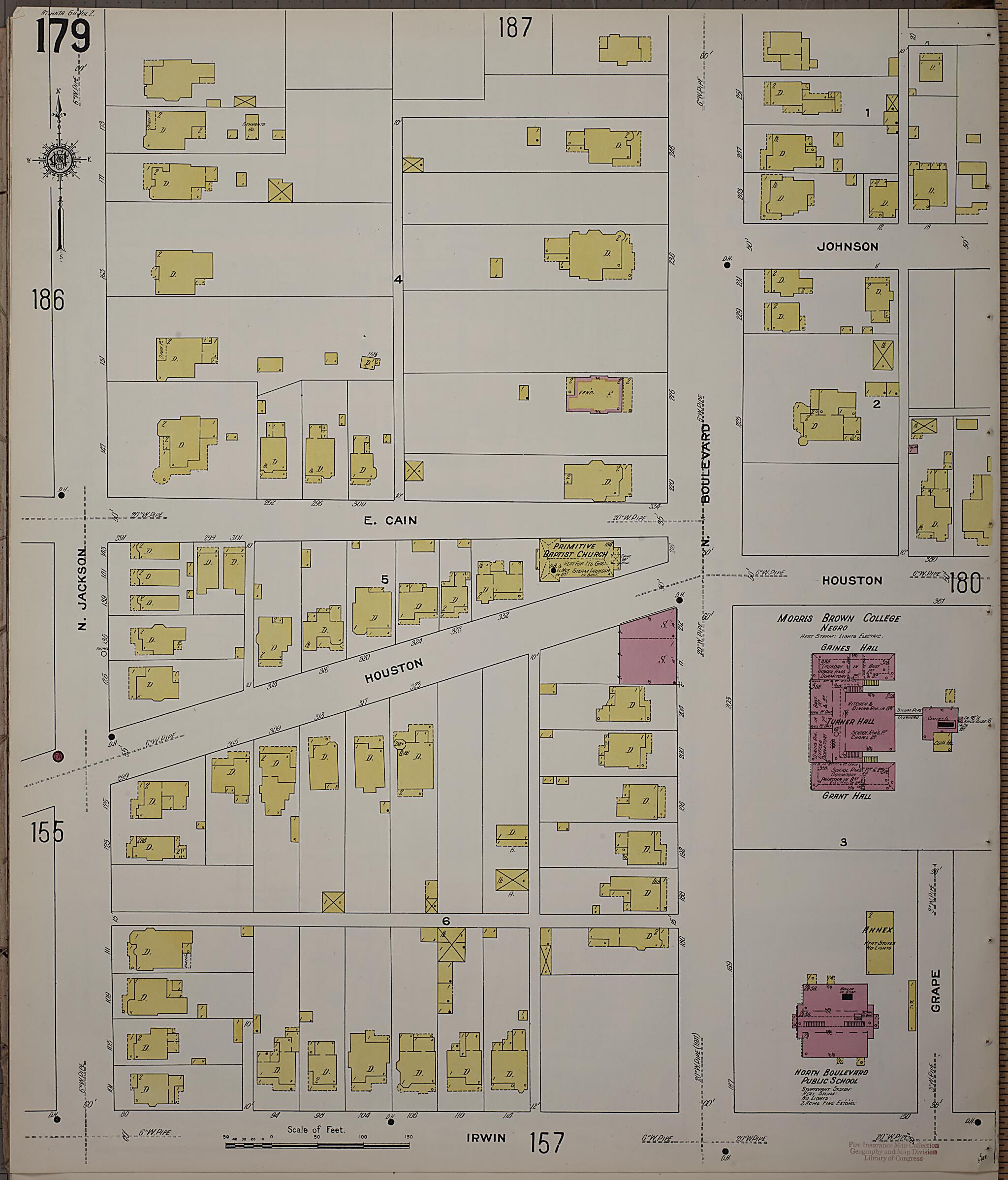 This old map of Atlanta, Fulton County, Georgia was created by Sanborn Map Company in 1911