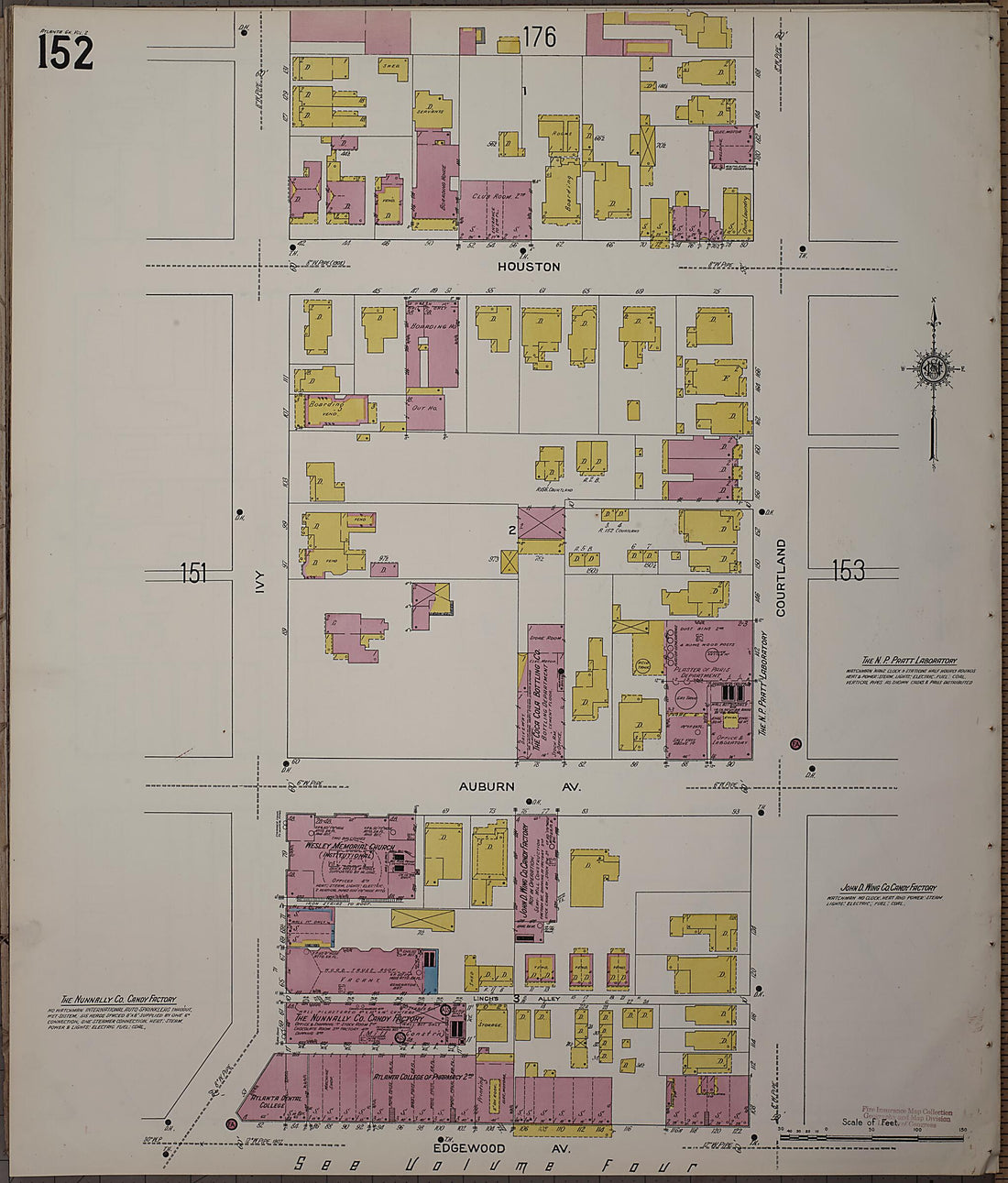 This old map of Atlanta, Fulton County, Georgia was created by Sanborn Map Company in 1911