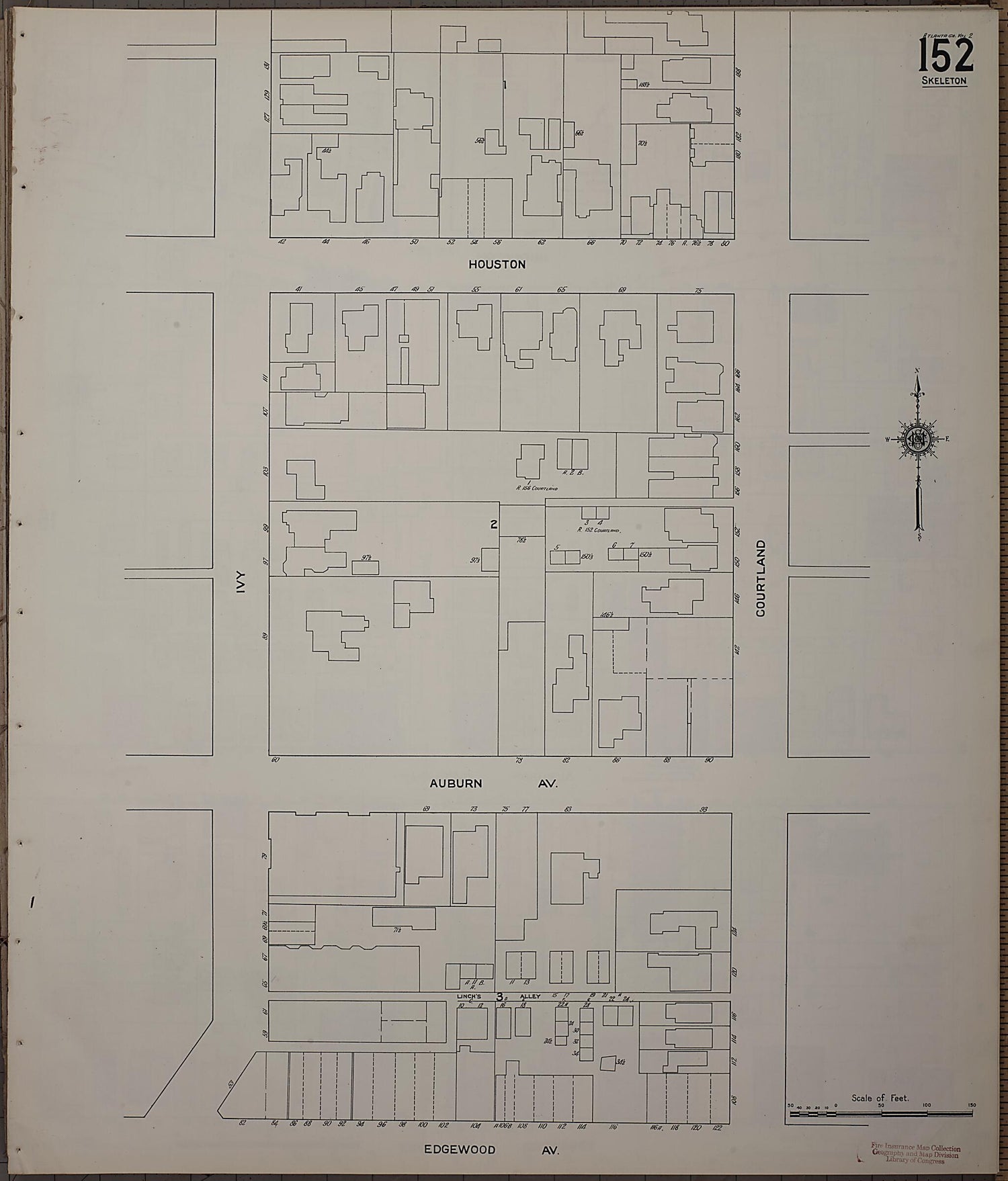 This old map of Atlanta, Fulton County, Georgia was created by Sanborn Map Company in 1911