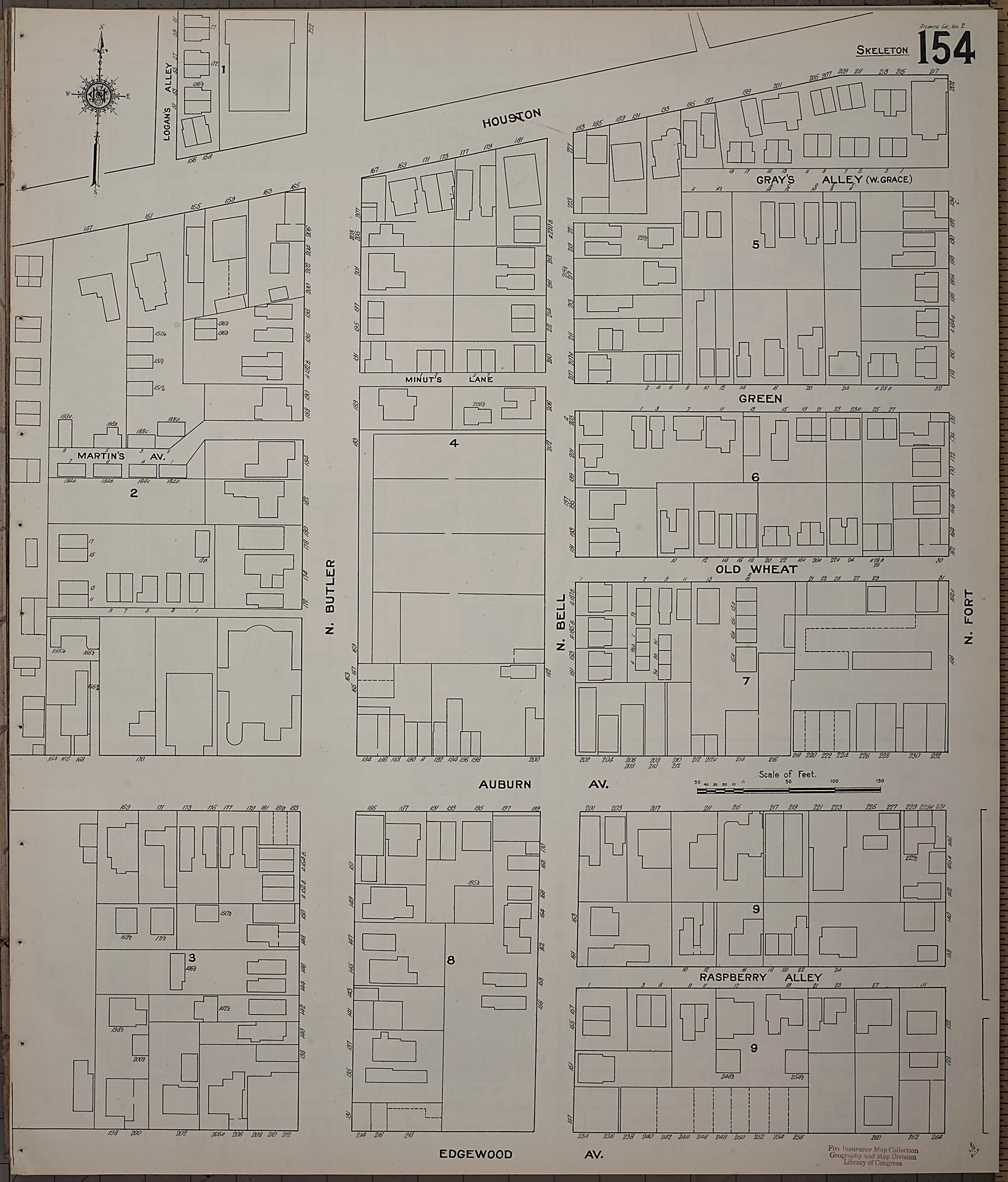 This old map of Atlanta, Fulton County, Georgia was created by Sanborn Map Company in 1911