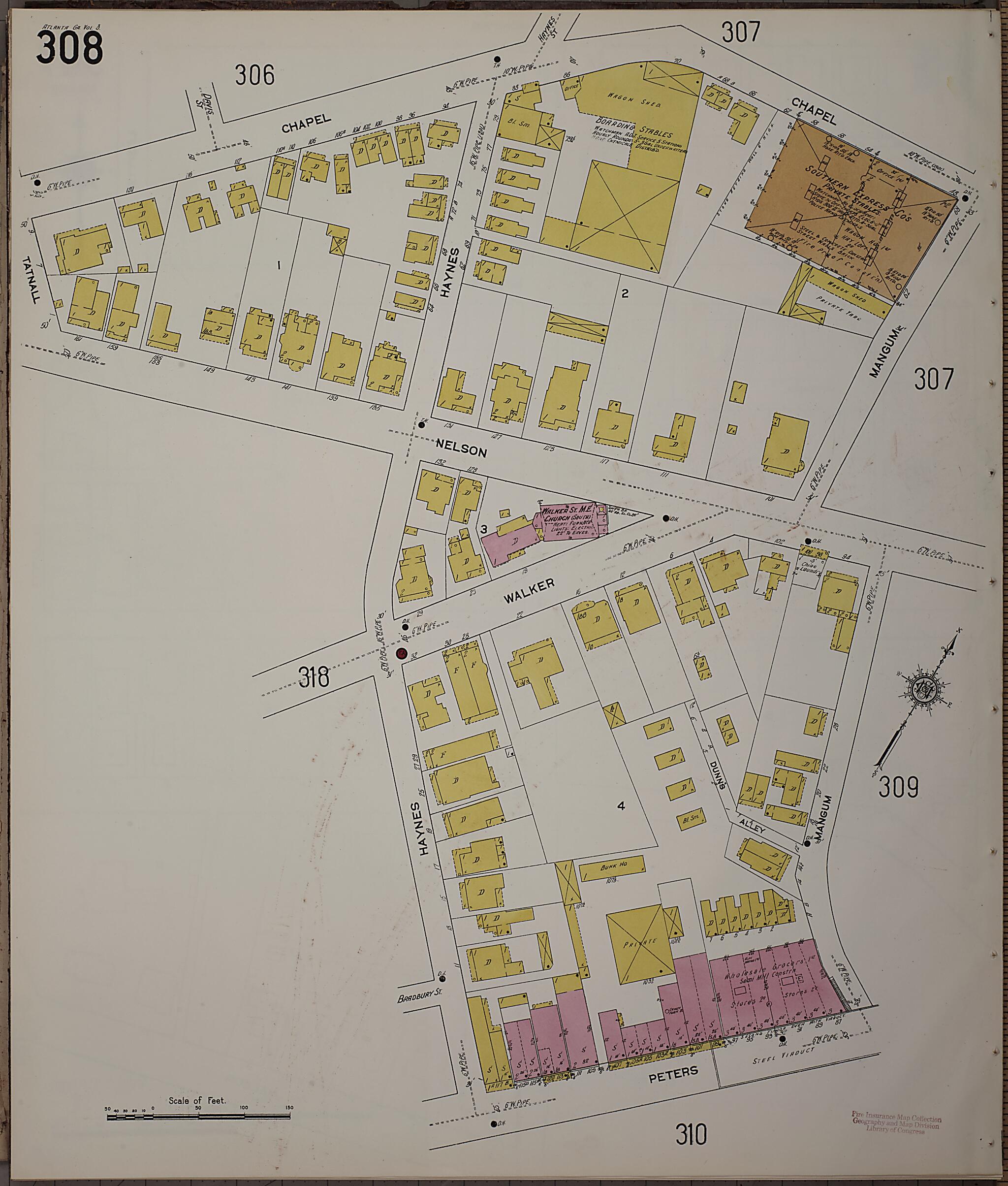 This old map of Atlanta, Fulton County, Georgia was created by Sanborn Map Company in 1911