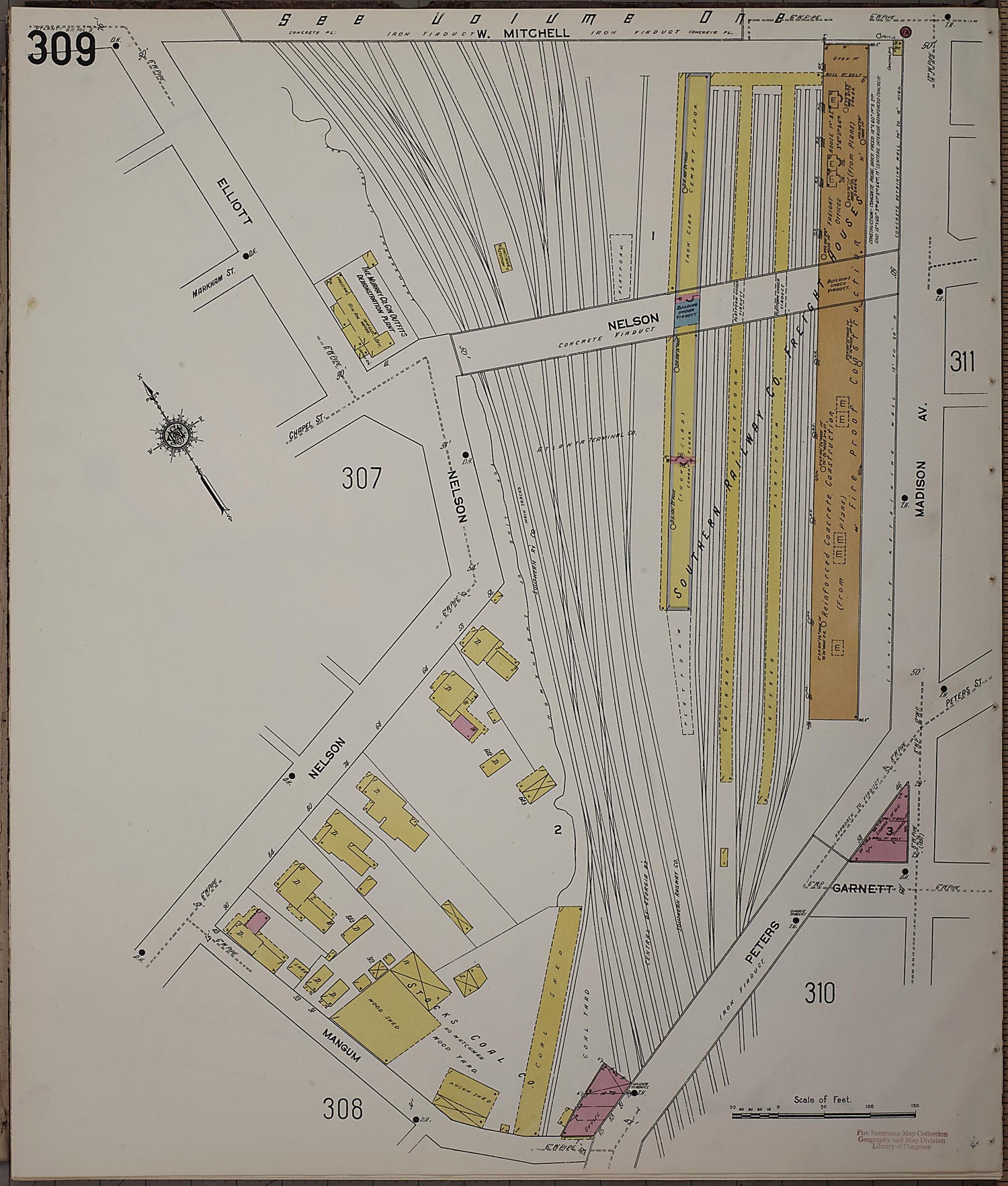 This old map of Atlanta, Fulton County, Georgia was created by Sanborn Map Company in 1911