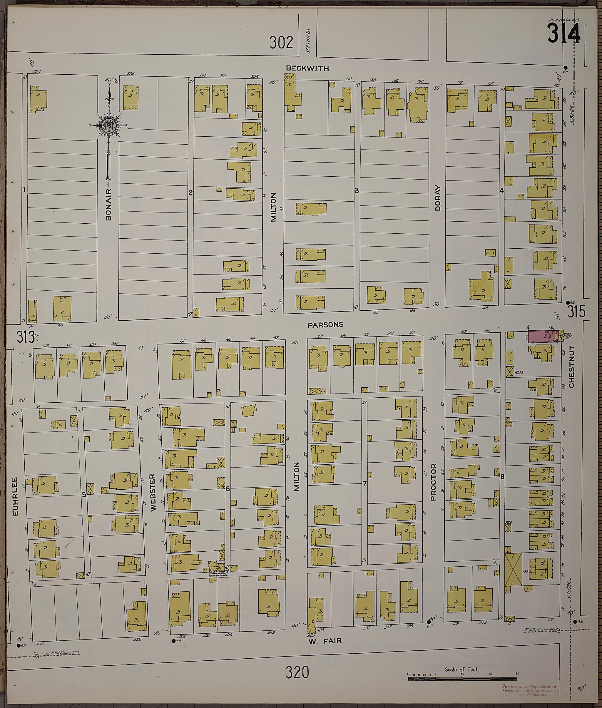 This old map of Atlanta, Fulton County, Georgia was created by Sanborn Map Company in 1911