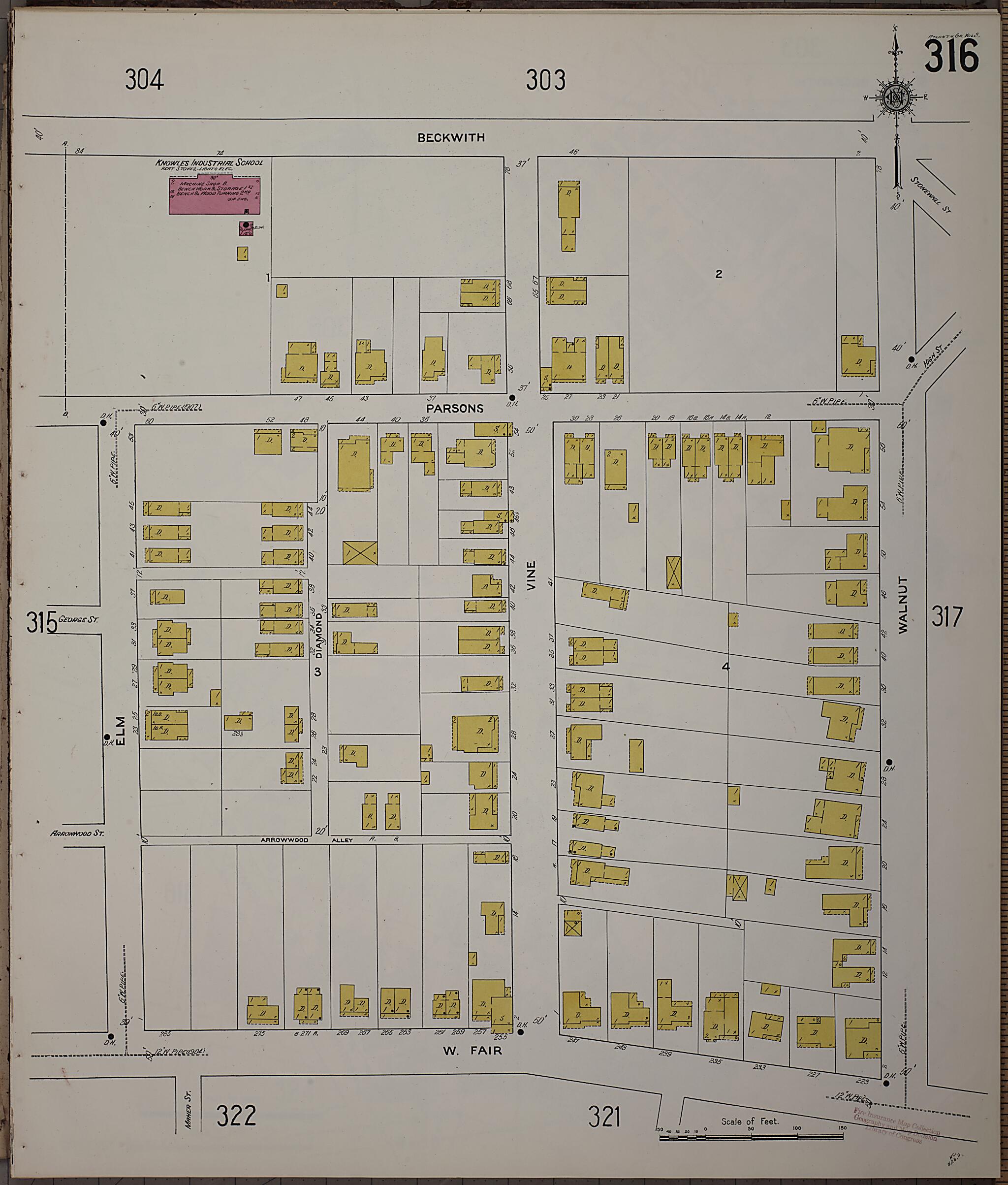 This old map of Atlanta, Fulton County, Georgia was created by Sanborn Map Company in 1911