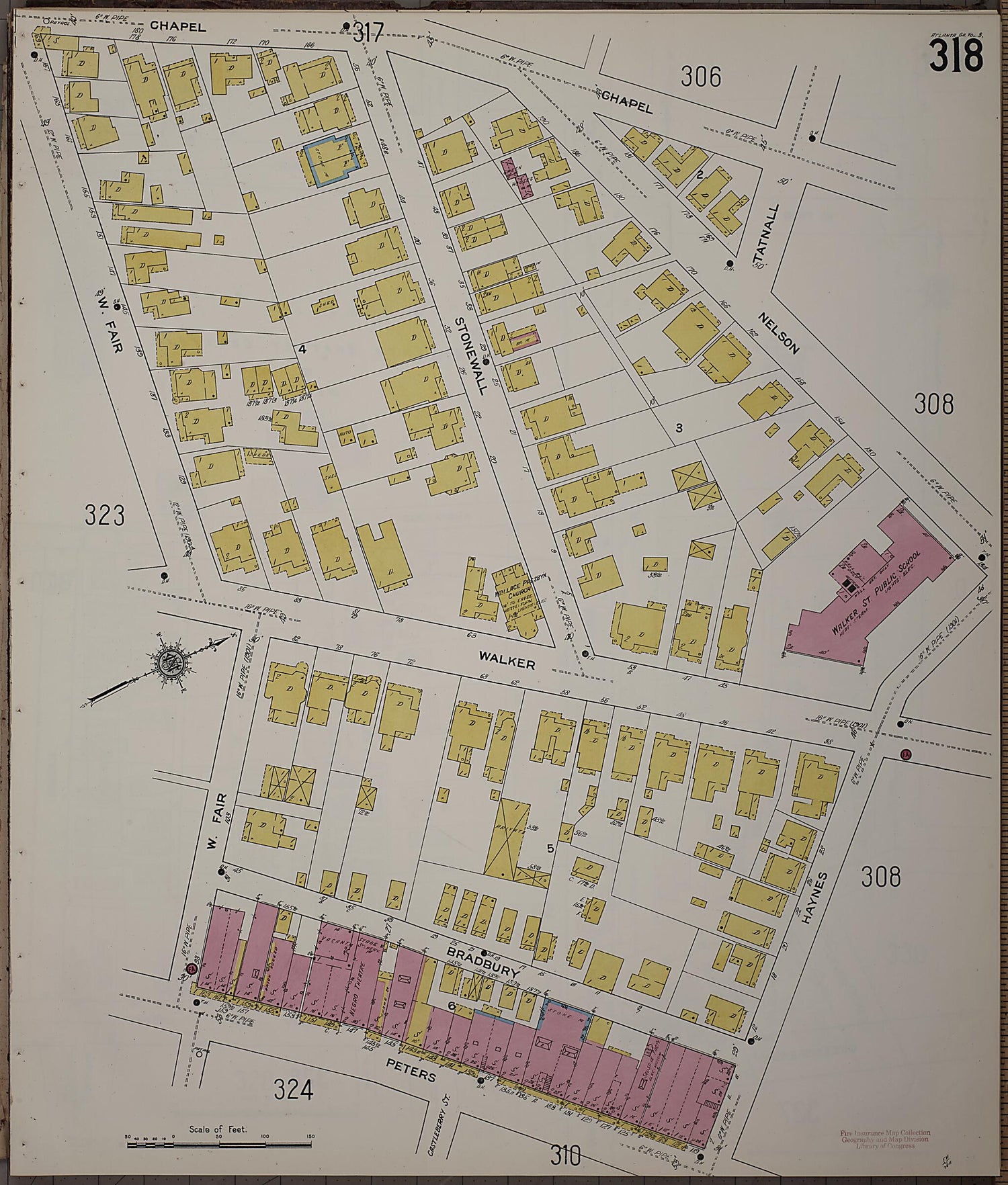 This old map of Atlanta, Fulton County, Georgia was created by Sanborn Map Company in 1911