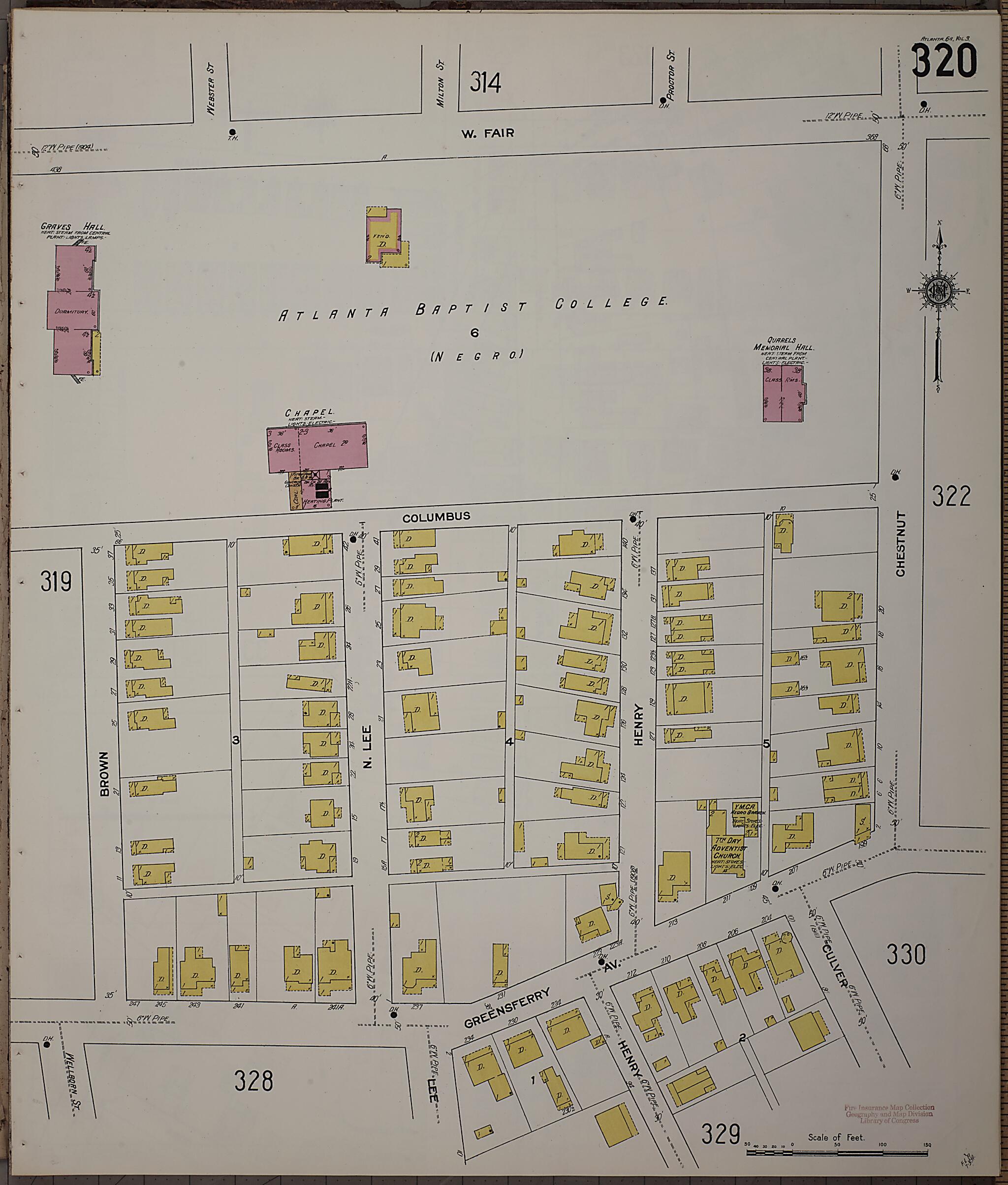 This old map of Atlanta, Fulton County, Georgia was created by Sanborn Map Company in 1911