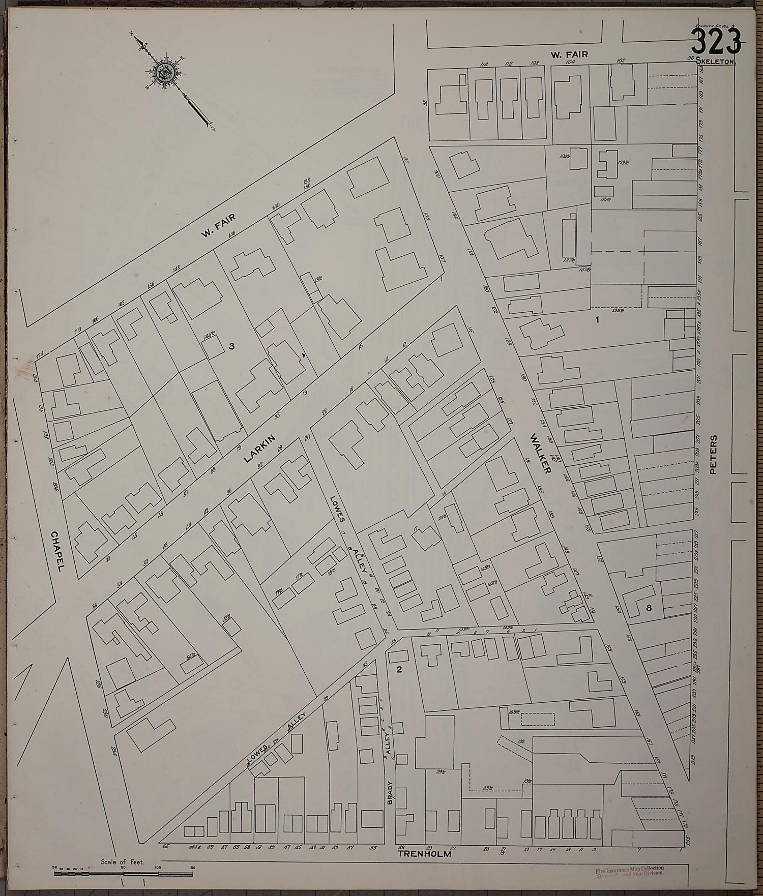 This old map of Atlanta, Fulton County, Georgia was created by Sanborn Map Company in 1911