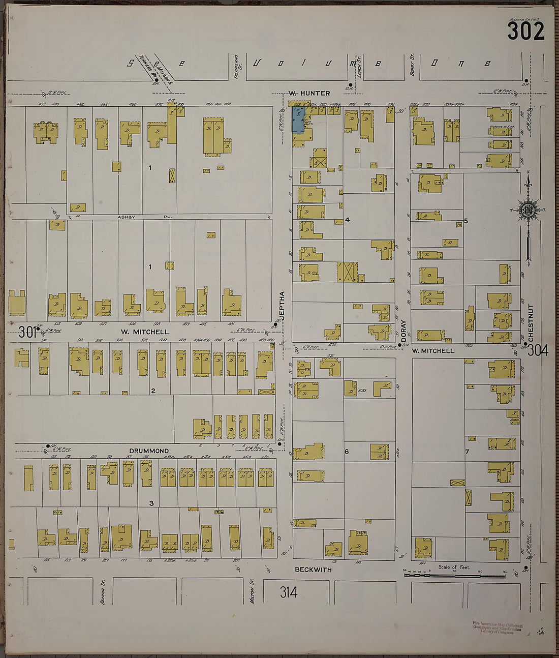 This old map of Atlanta, Fulton County, Georgia was created by Sanborn Map Company in 1911