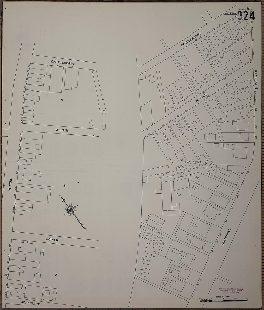 This old map of Atlanta, Fulton County, Georgia was created by Sanborn Map Company in 1911