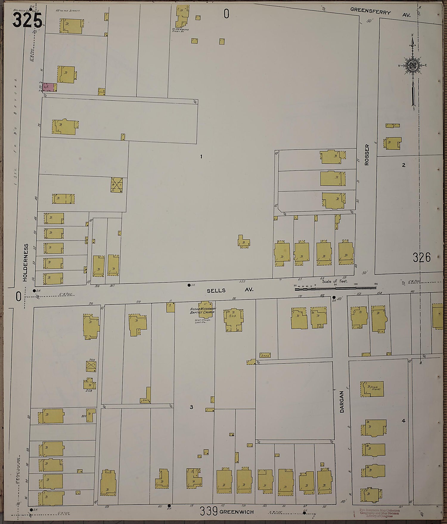 This old map of Atlanta, Fulton County, Georgia was created by Sanborn Map Company in 1911