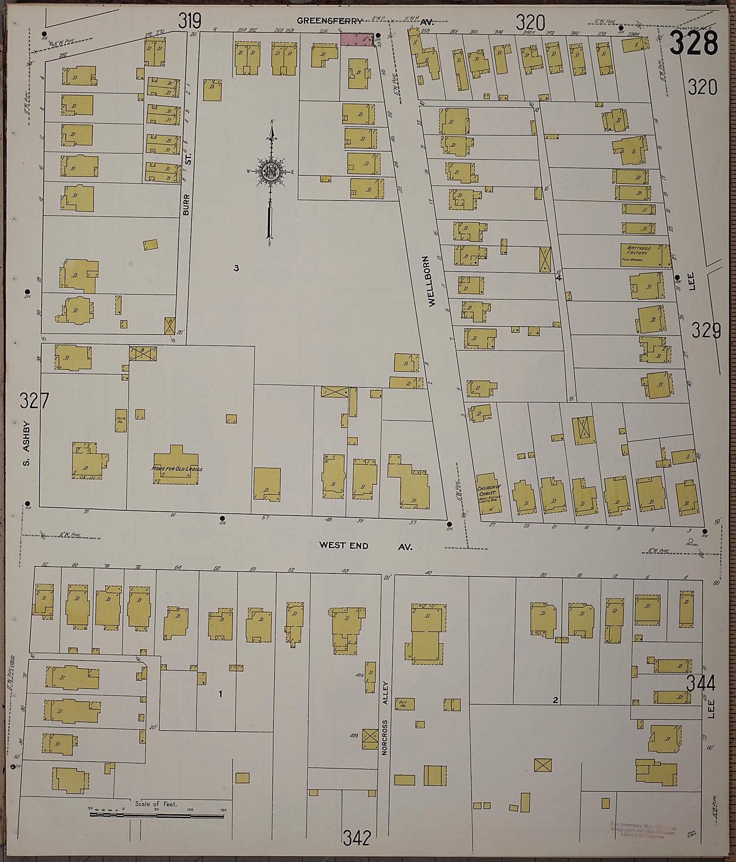 This old map of Atlanta, Fulton County, Georgia was created by Sanborn Map Company in 1911