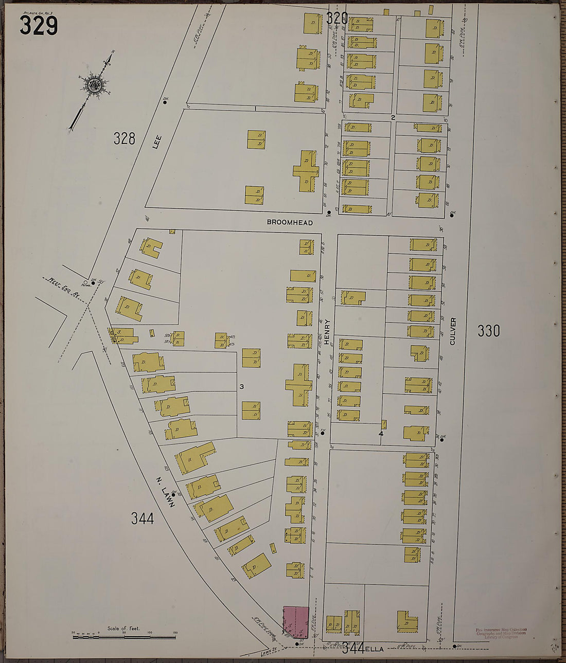 This old map of Atlanta, Fulton County, Georgia was created by Sanborn Map Company in 1911