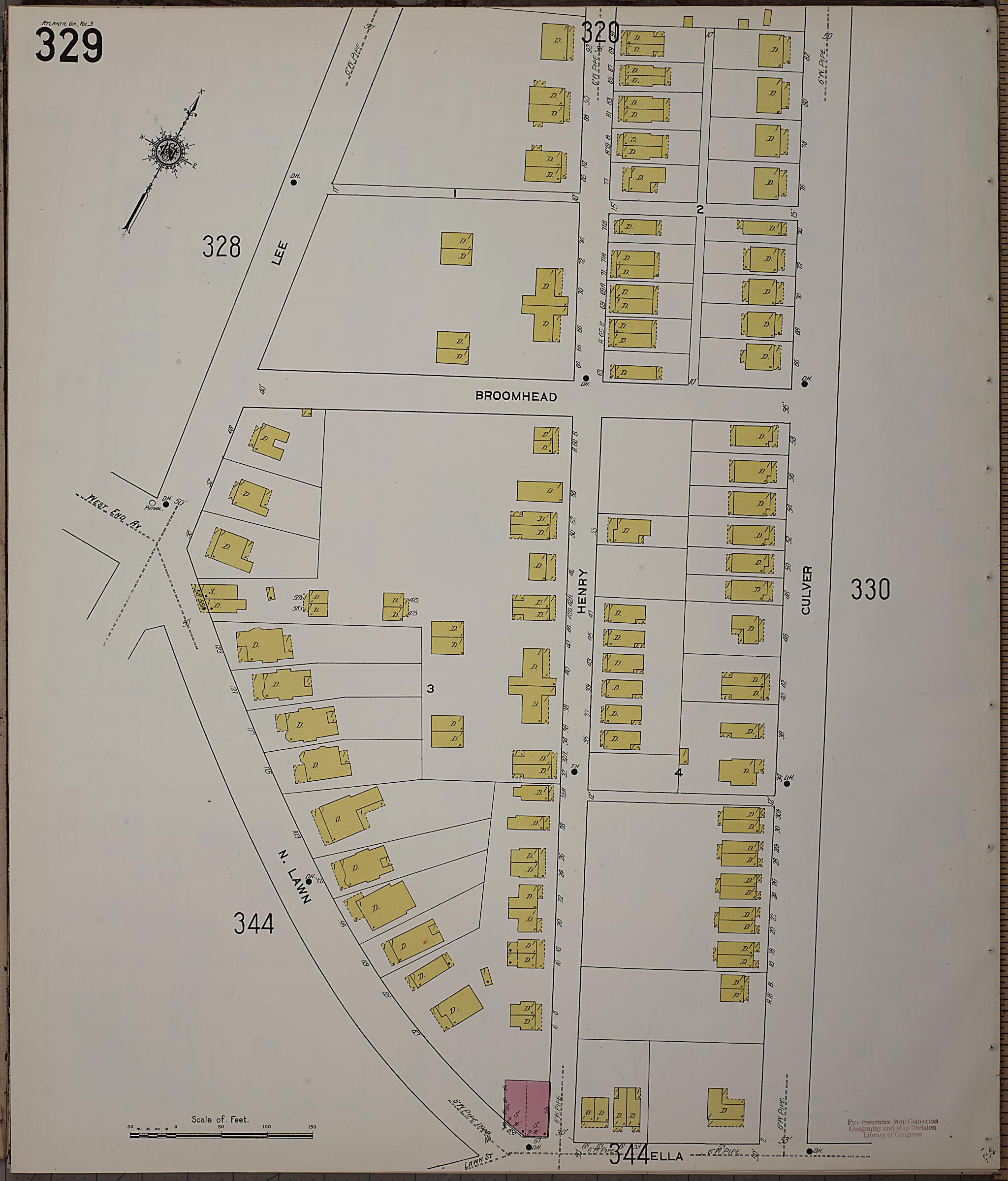 This old map of Atlanta, Fulton County, Georgia was created by Sanborn Map Company in 1911