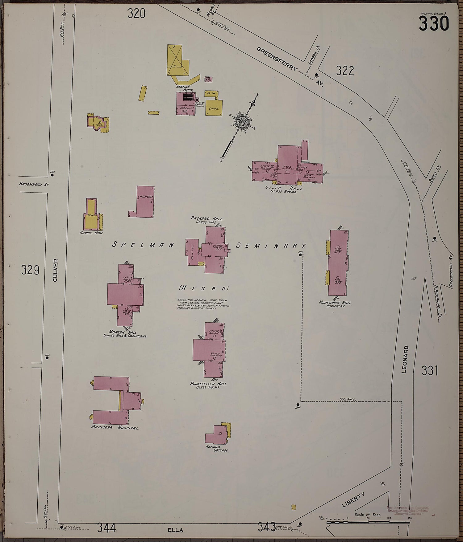 This old map of Atlanta, Fulton County, Georgia was created by Sanborn Map Company in 1911