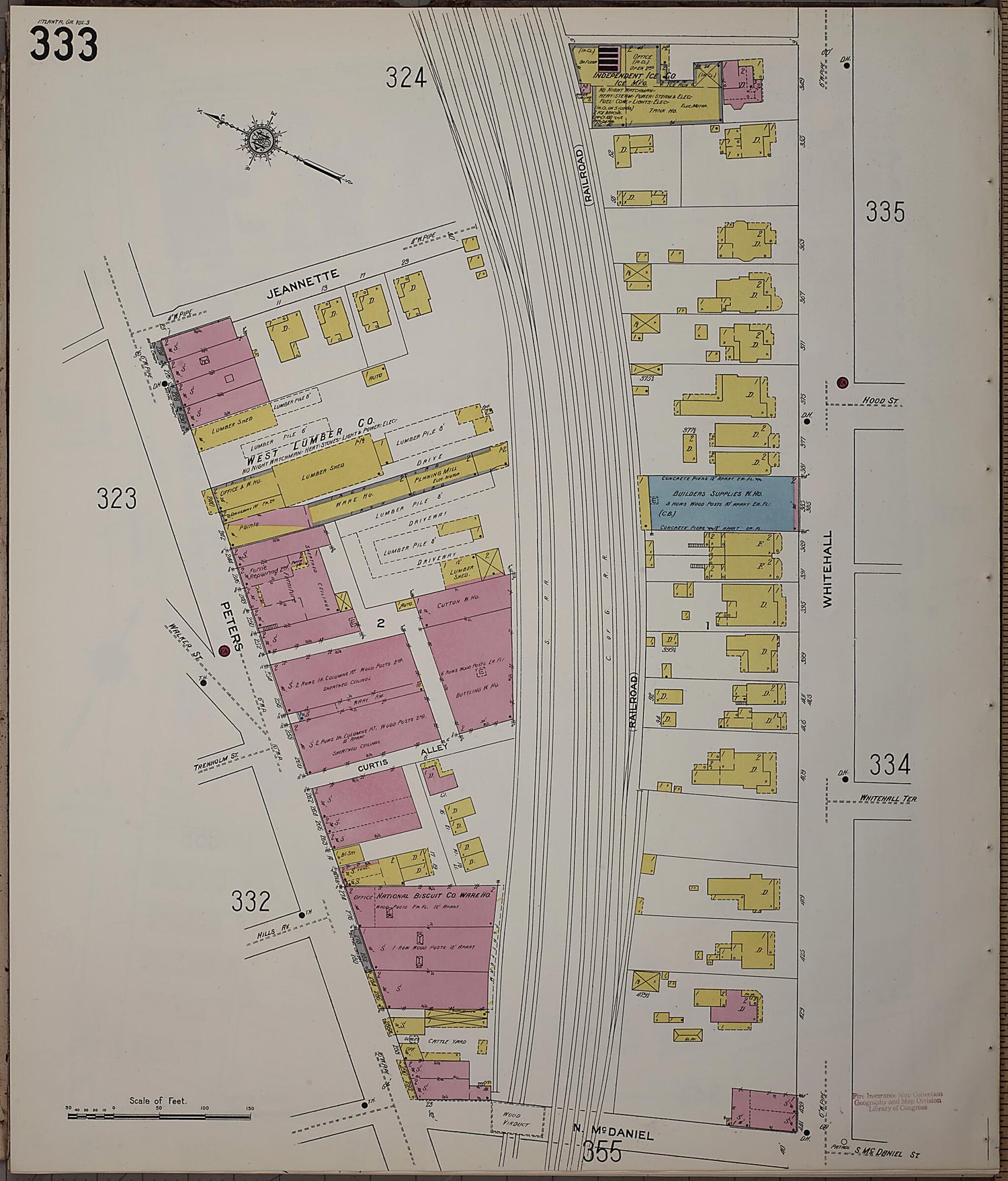 This old map of Atlanta, Fulton County, Georgia was created by Sanborn Map Company in 1911